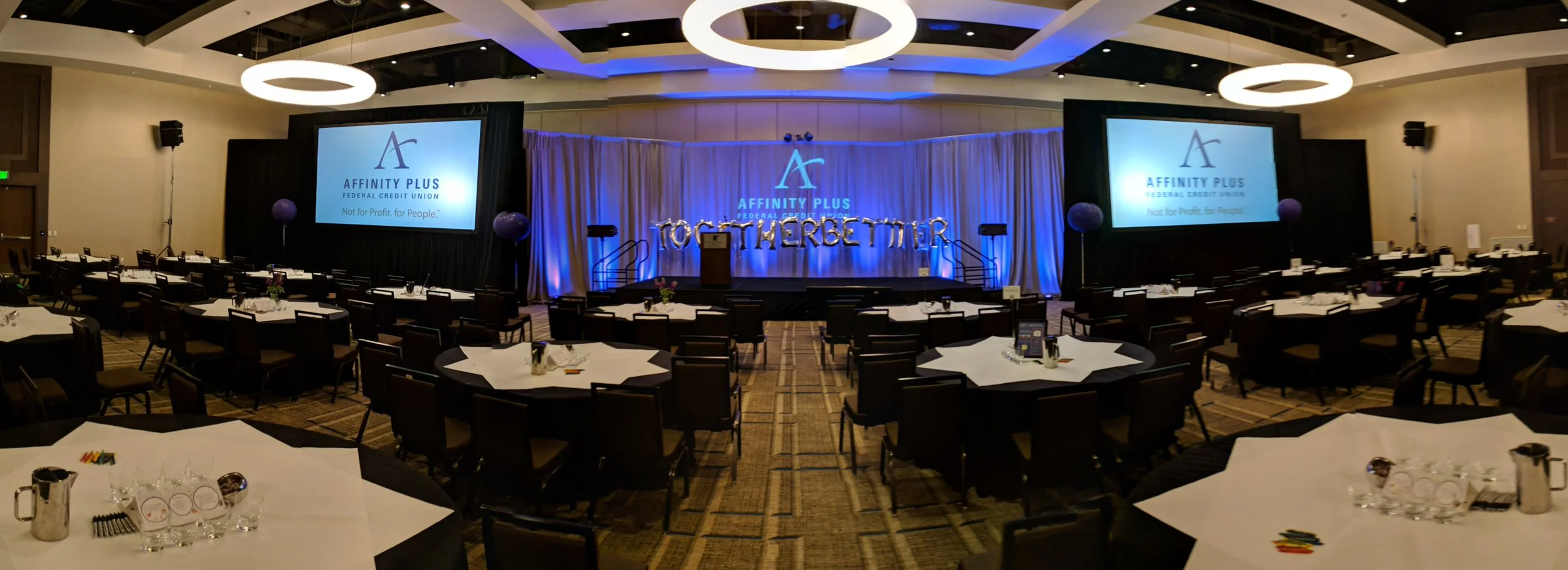 Picture of AV for You set up at JW Marriott in Bloomington, MN