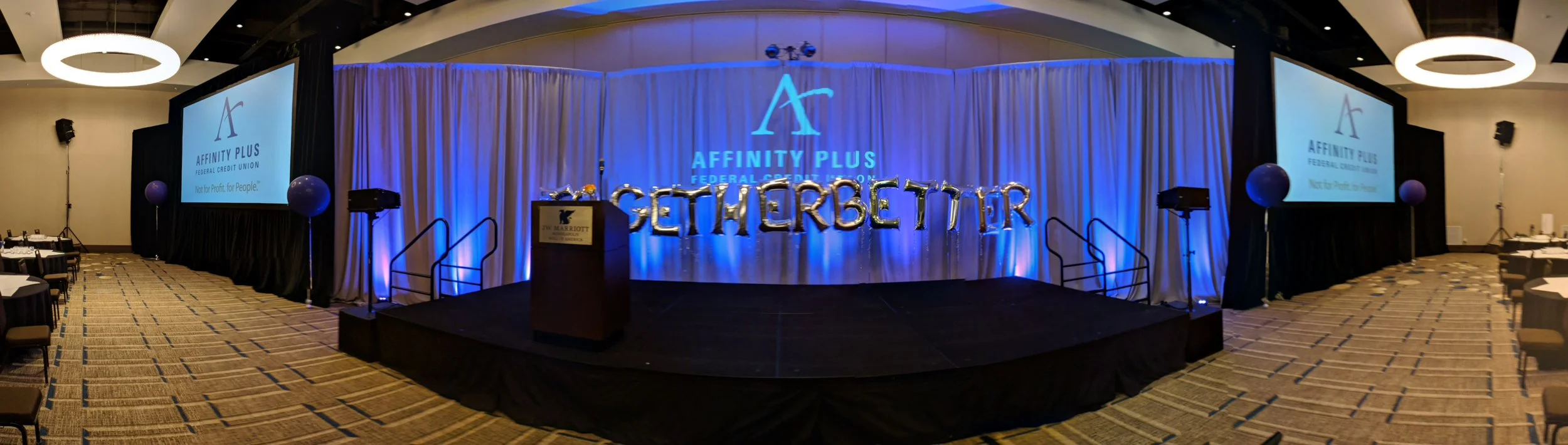 Picture of AV for You lighting rental at the JW Marriott in Bloomington, MN