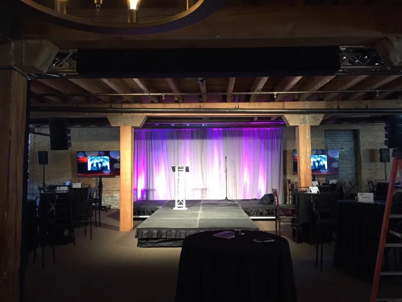 Picture of AV for You lighting and staging rental at the Minneapolis Event Center