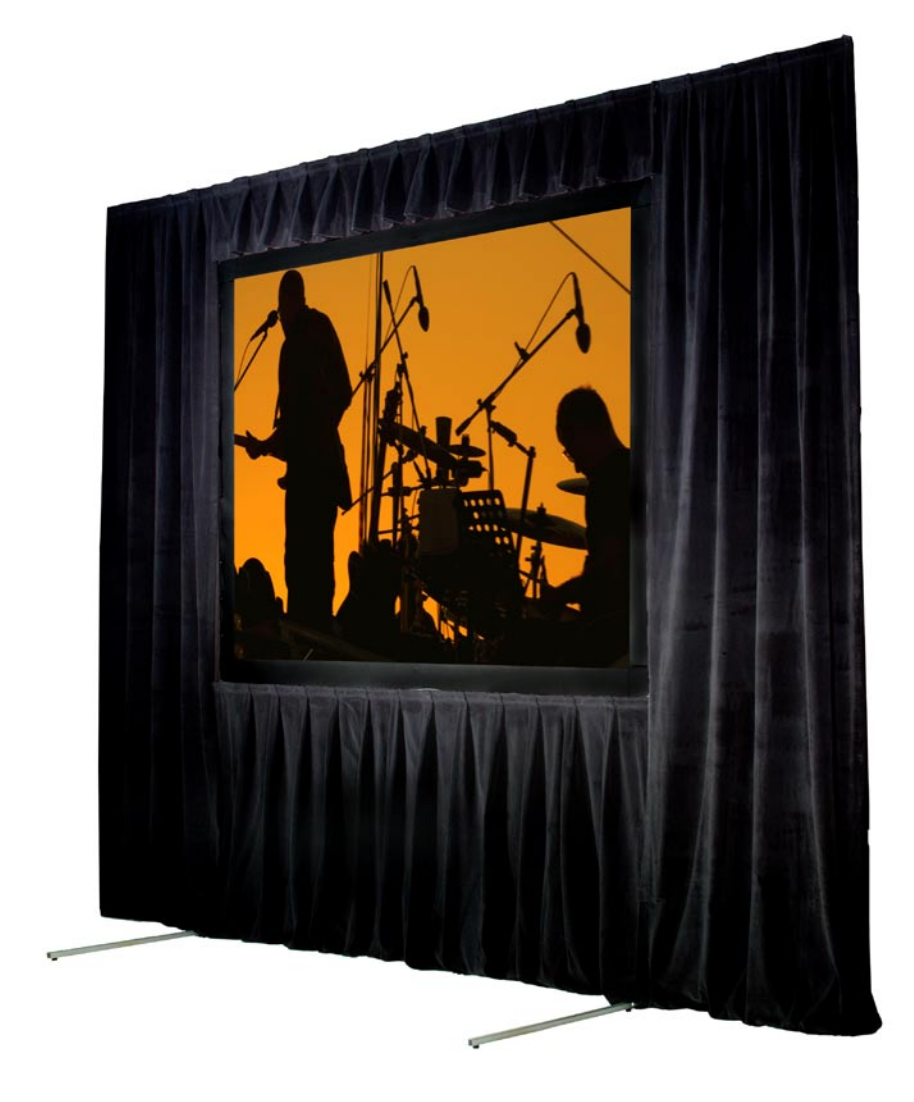$350 Screen Works 16’ x 9’ with Drape