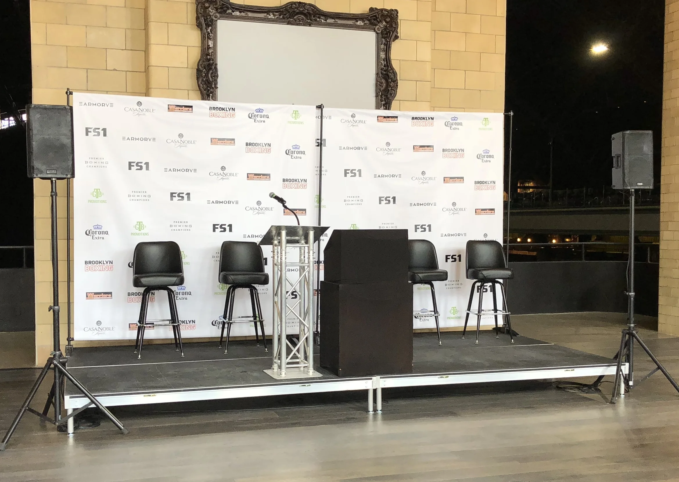 Speaker & Mic Rental for Boxing Weigh-In Event at The Armory in Mpls