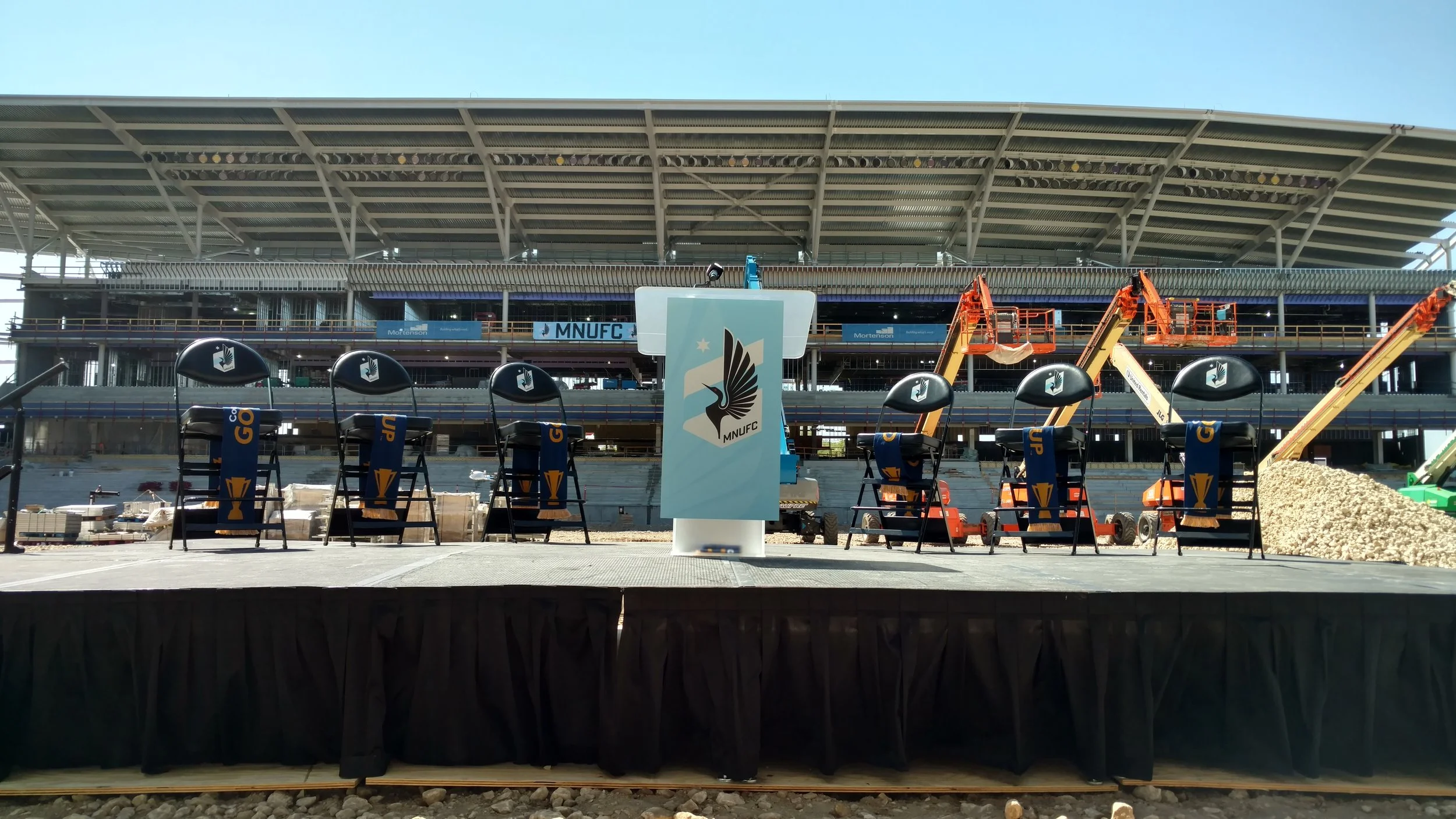 MNUFC Press Conference Equipment Rental at Allianz Field