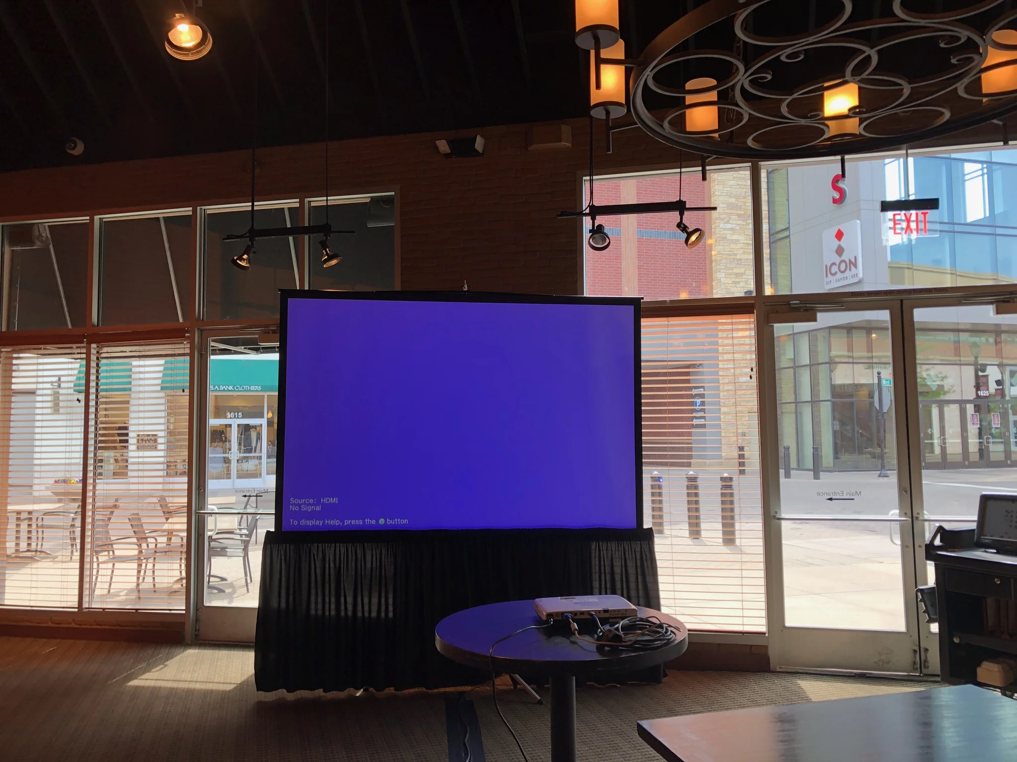 Projector and Screen Rental at Rojo in St Louis Park