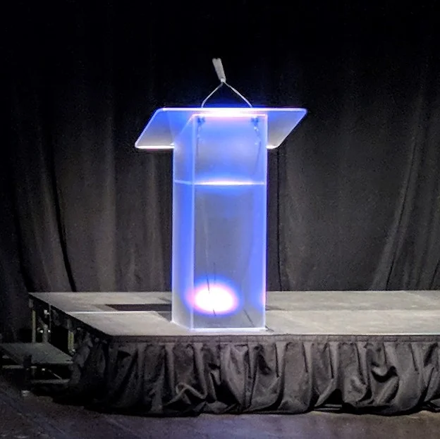 $200 Frosted Podium with Up Light