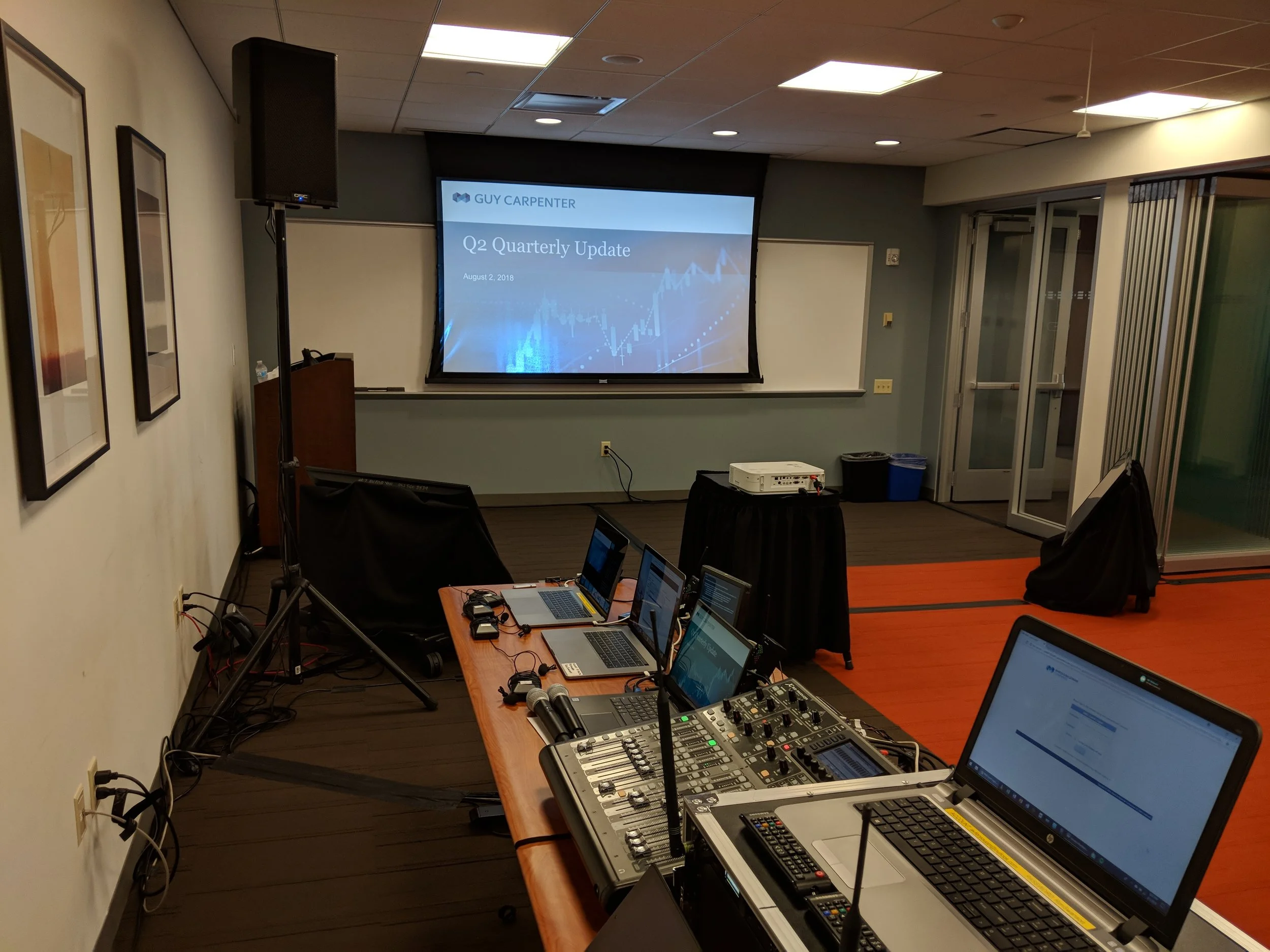 Webex Stream Event at Guy Carpenter Office in Edina