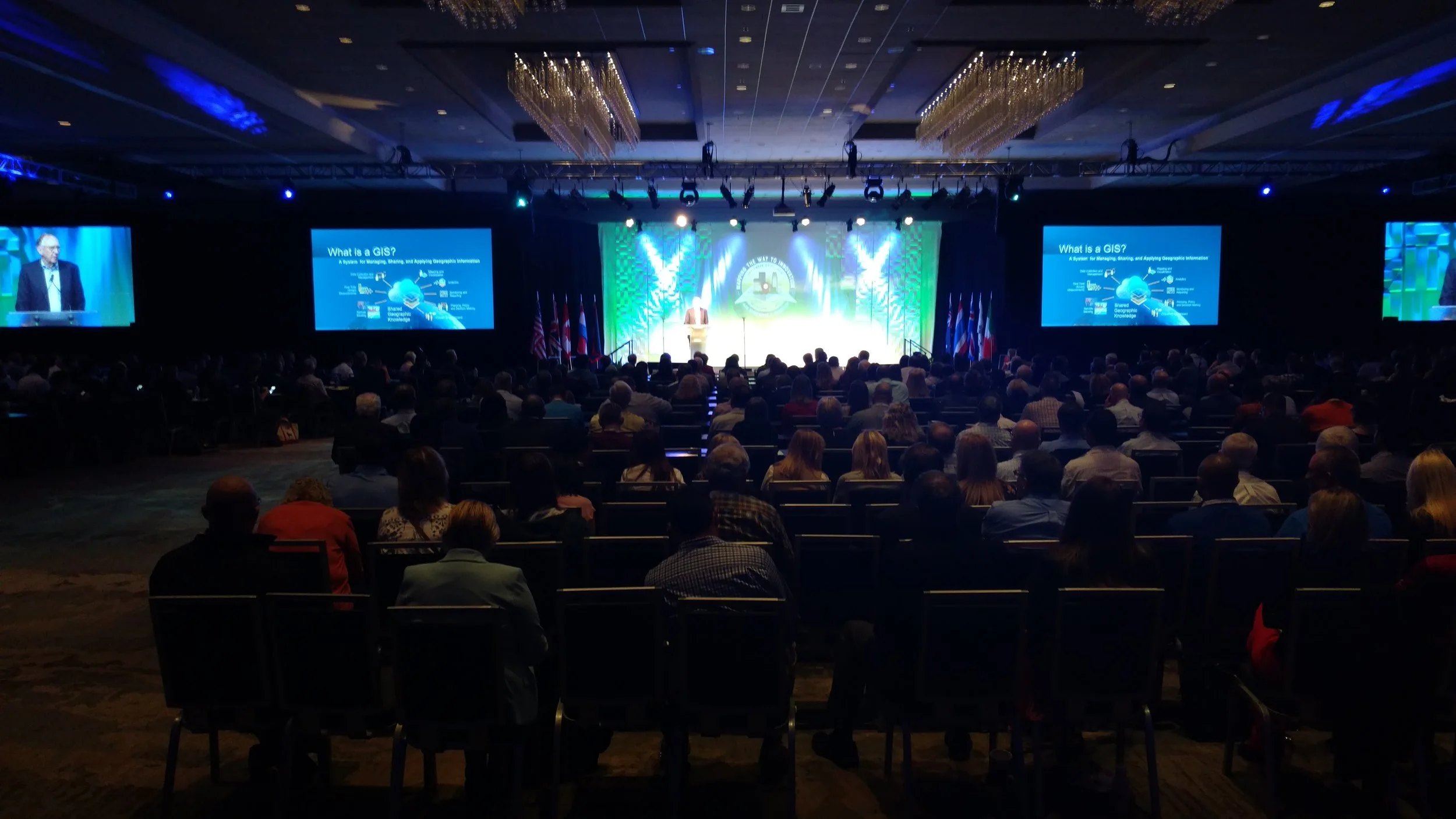 Picture of AV for You rental equipment at the Hilton Ballroom in Downtown Minneapolis