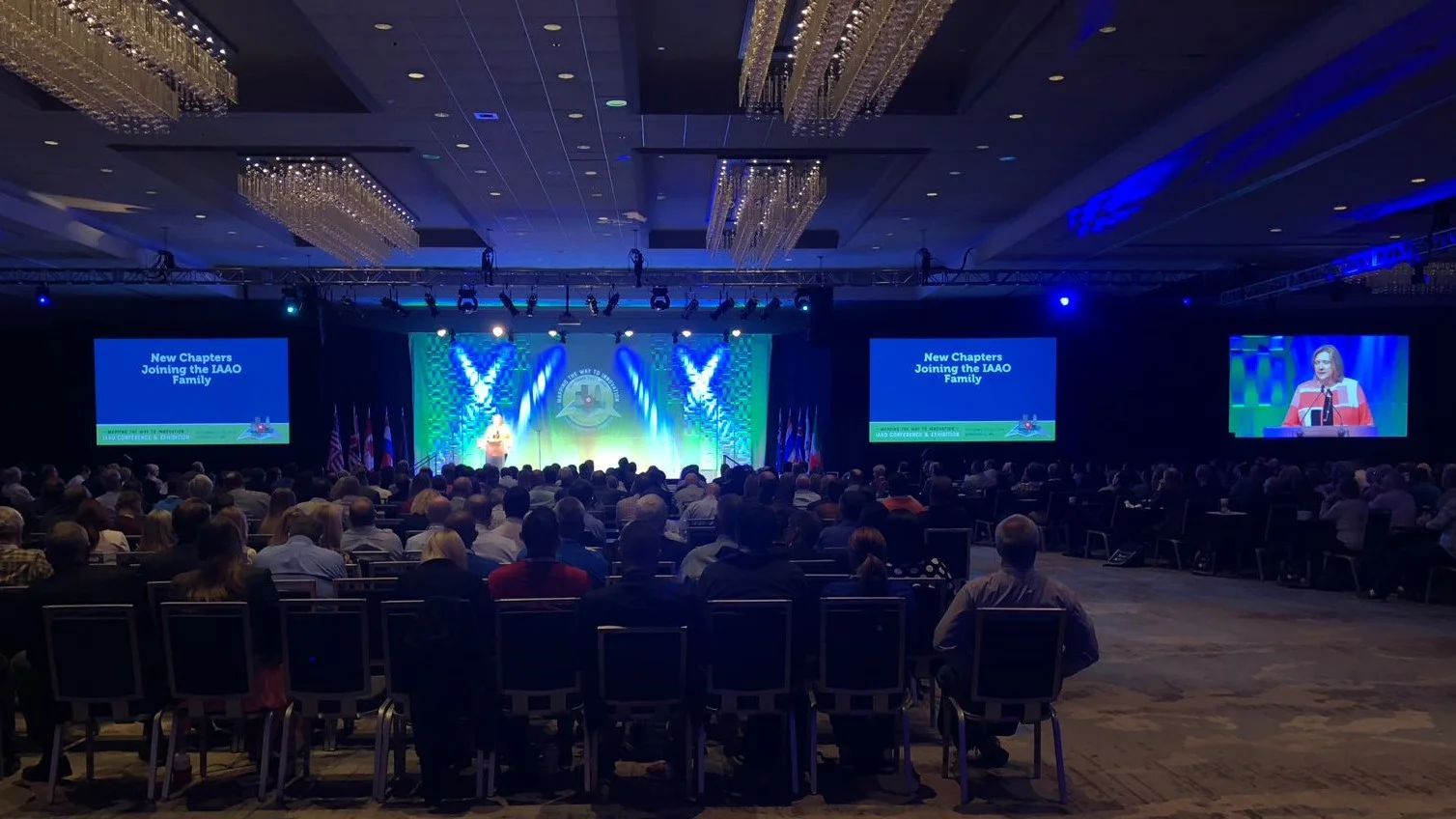 Picture of AV for You rental equipment at the Hilton Ballroom in Downtown Minneapolis