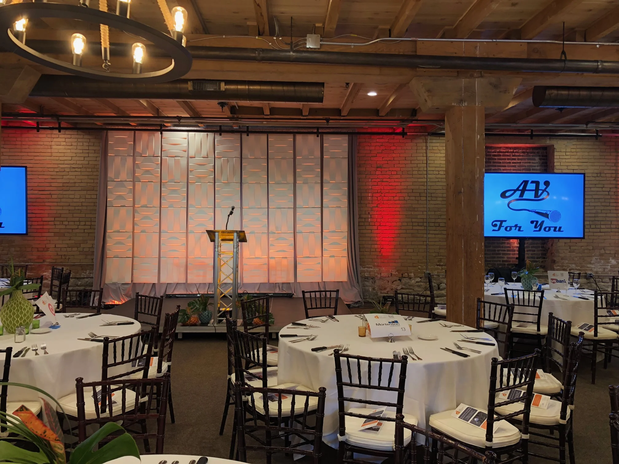 Picture of AV for You rental equipment at the Minneapolis Event Center