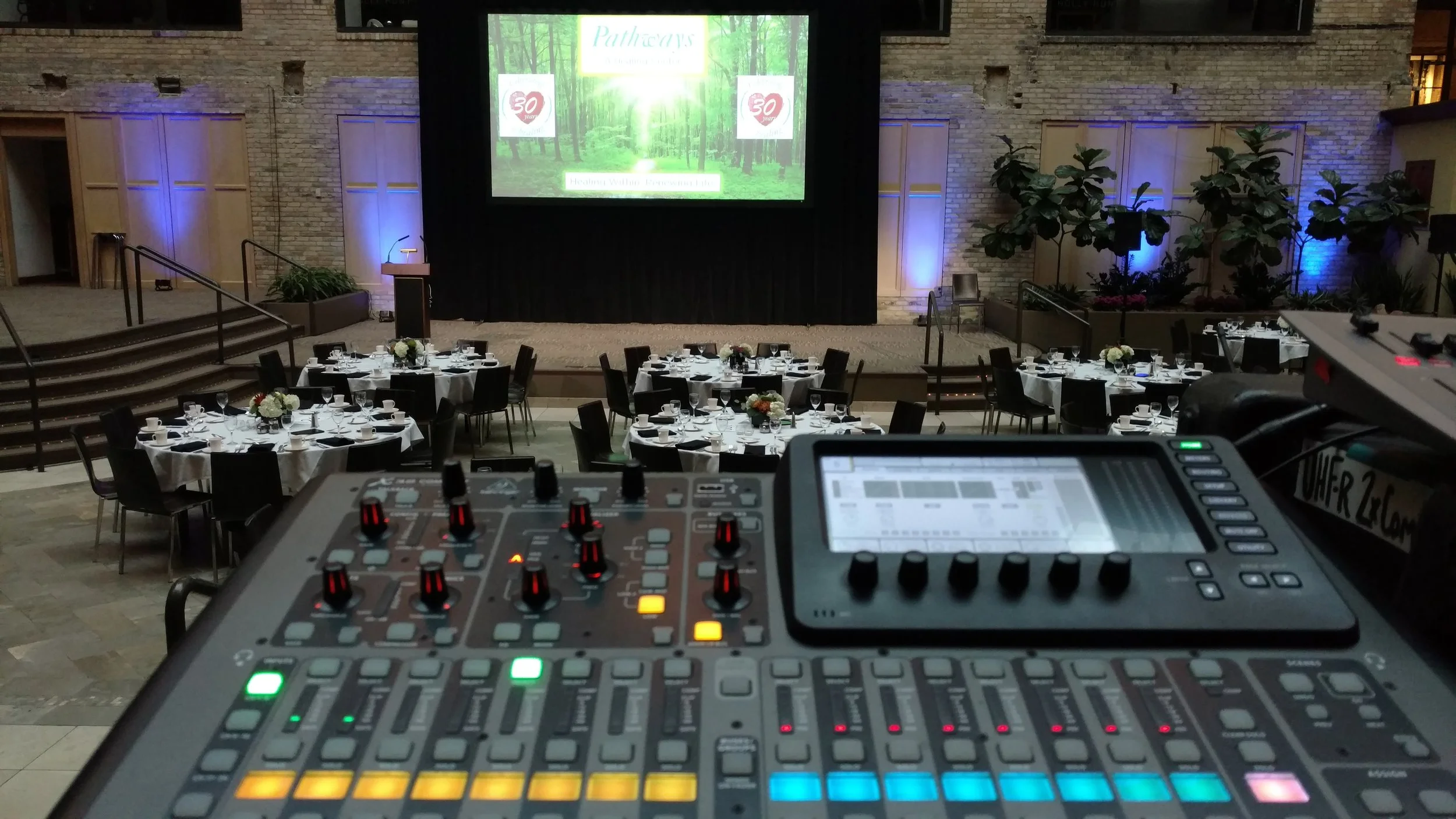 Picture of AV for You rental equipment at the International Market Square