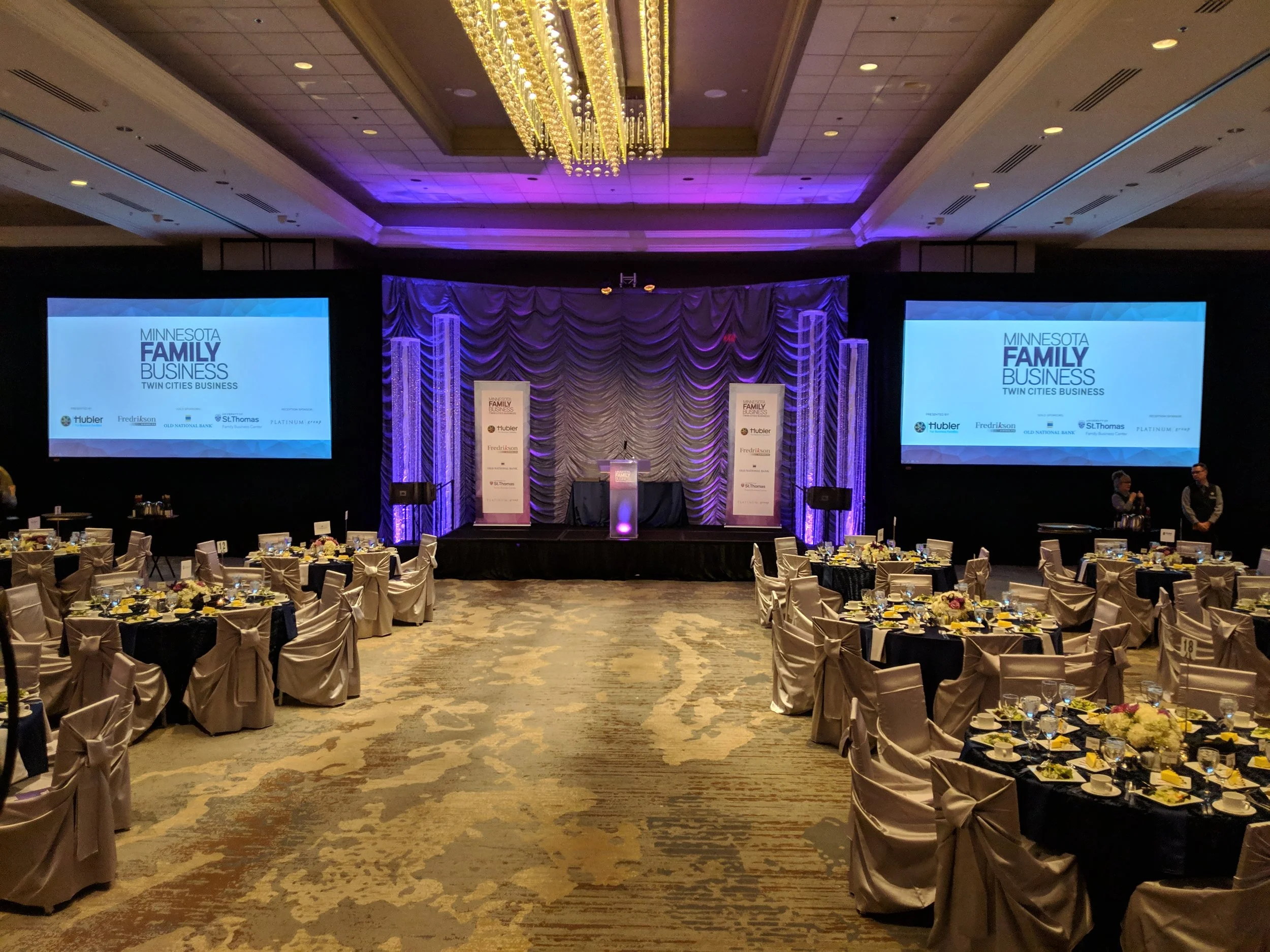 Picture of AV for You rental equipment at the Family Business Awards