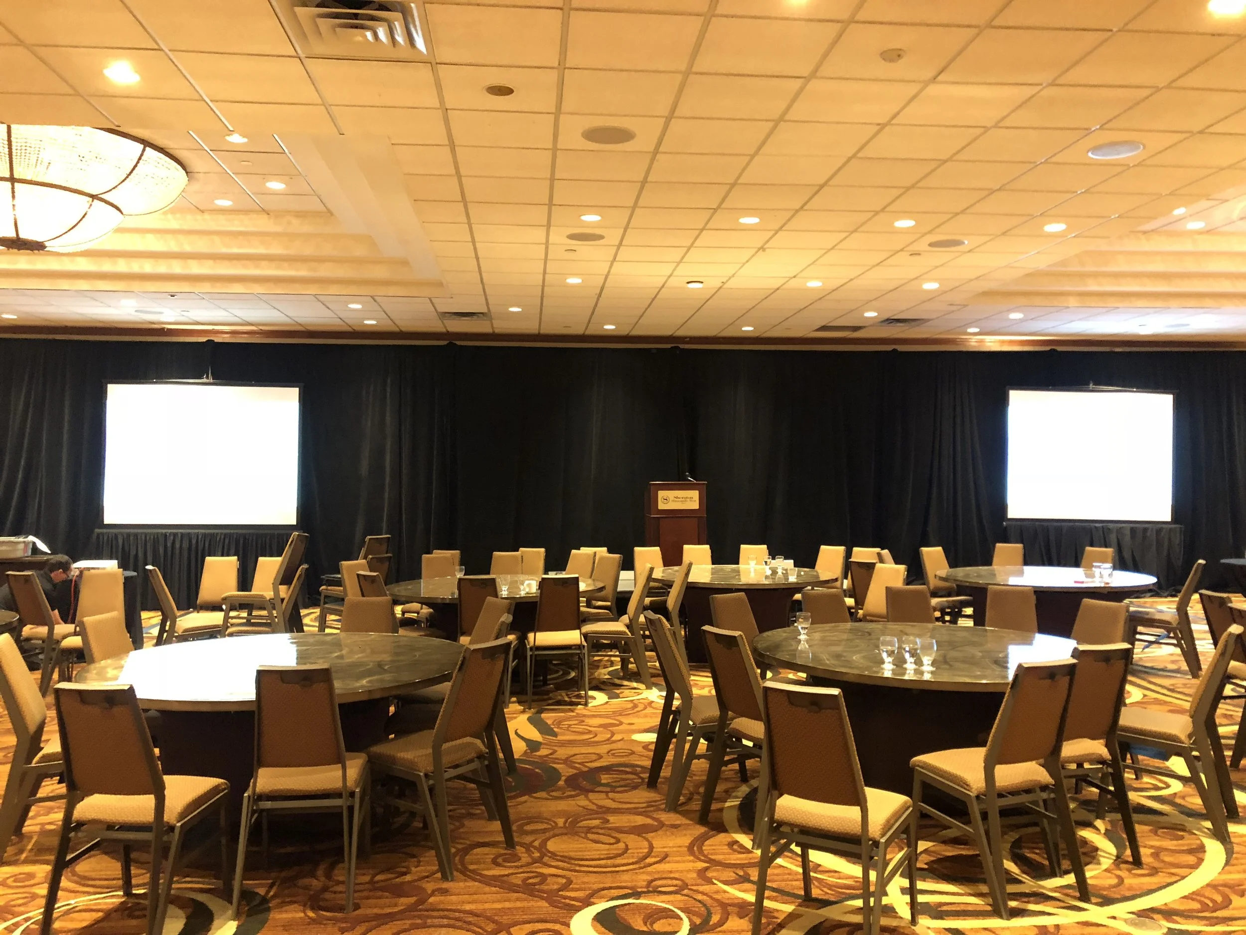 Picture of AV for You rental equipment at the Sheraton Minneapolis West Hotel