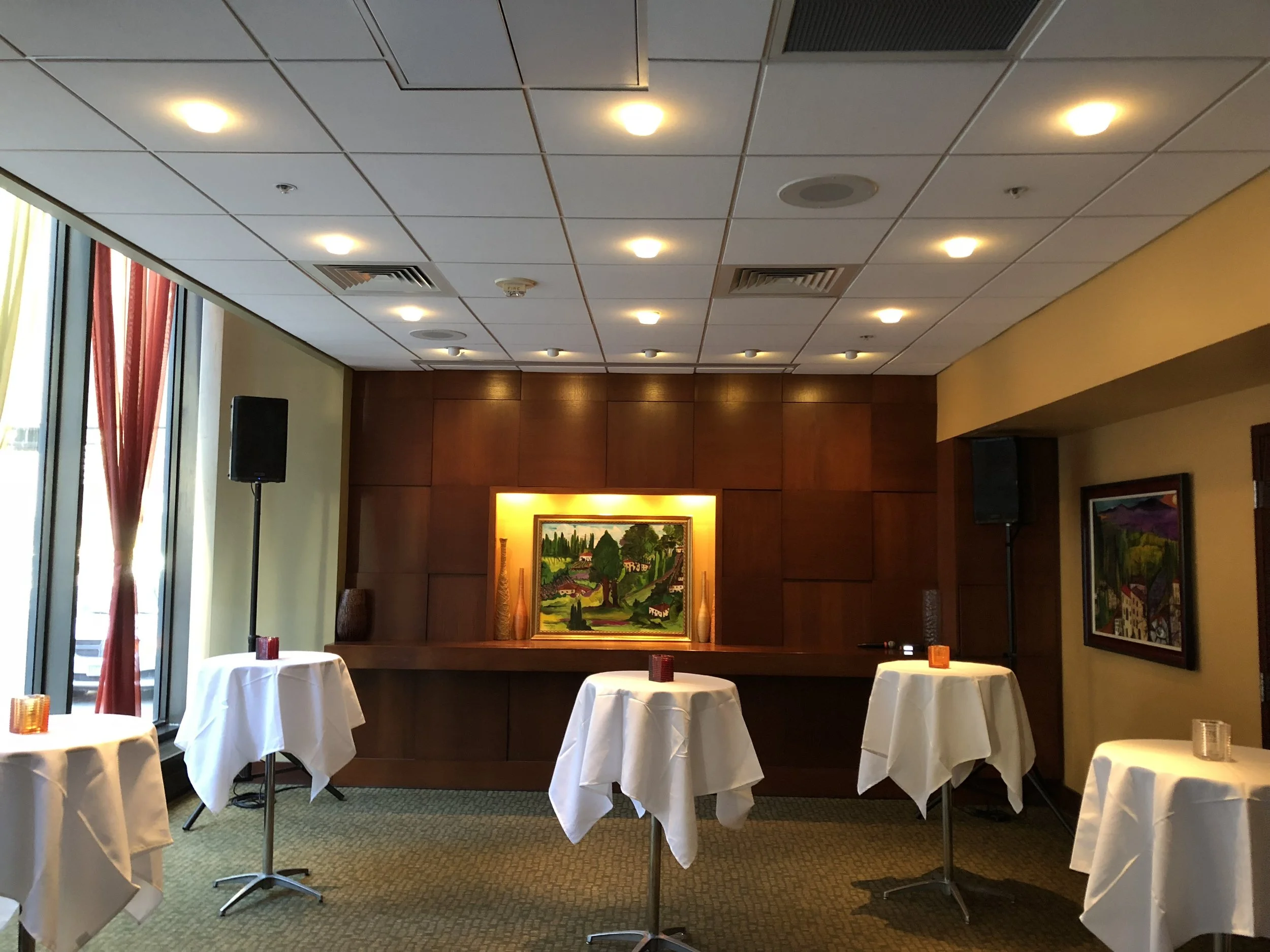 Picture of AV for You speaker and microphone rental at Mission American Kitchen