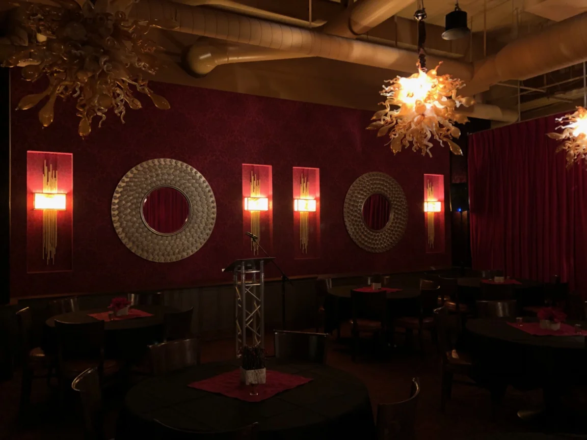 Speaker and Microphone at Podium Rental for Crave Downtown