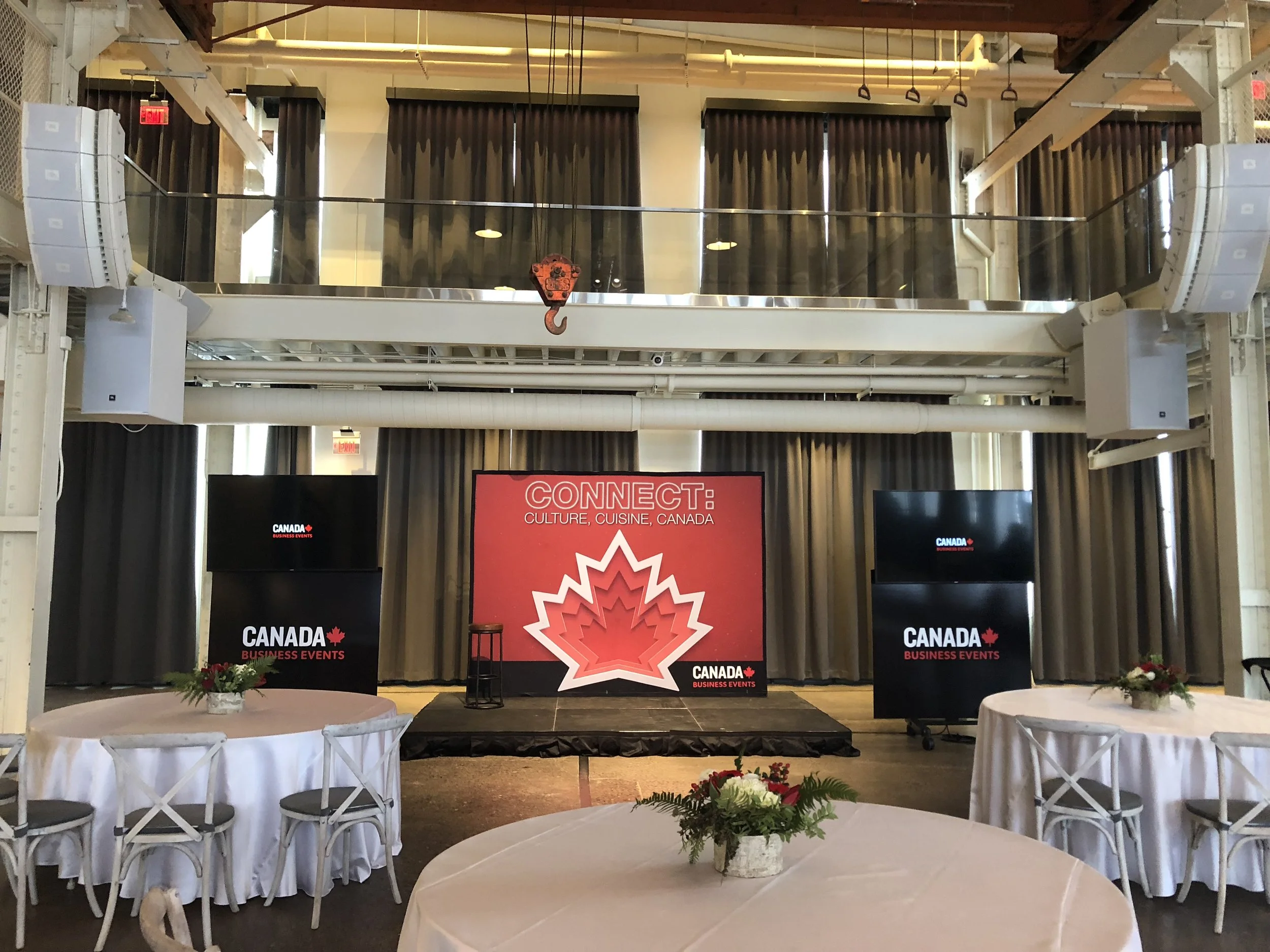 Audio Visual Rental Equipment and Services for Event at the Machine Shop