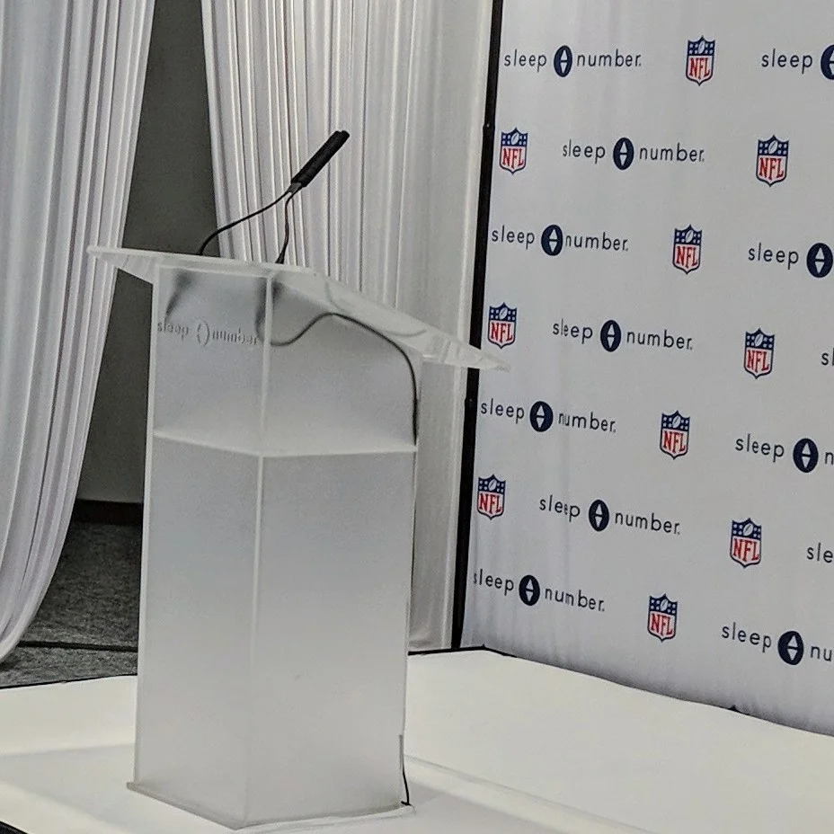 Picture of AV for You Frosted Podium available to rent