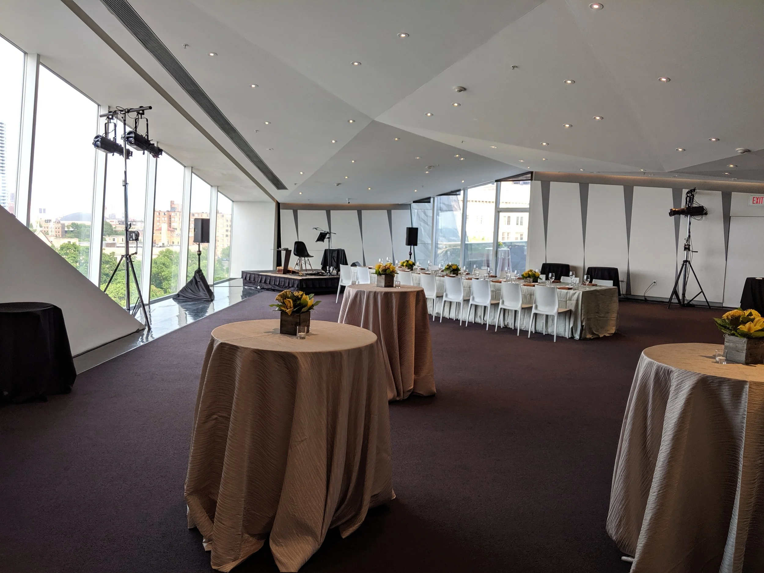Picture of AV for You Rental Equipment for a SalesForce Dinner at the Walker Art Center