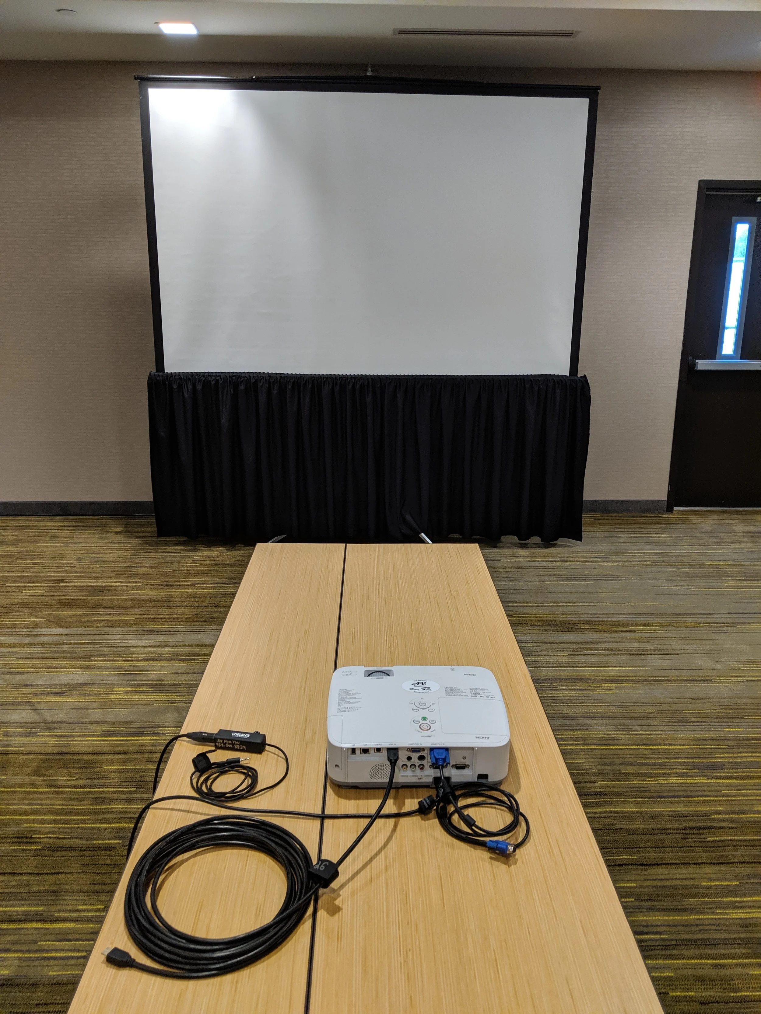 Projector and Screen Rental for a Meeting at the Courtyard by Marriott