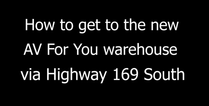 Driving Directions to AV For You Via 169 South