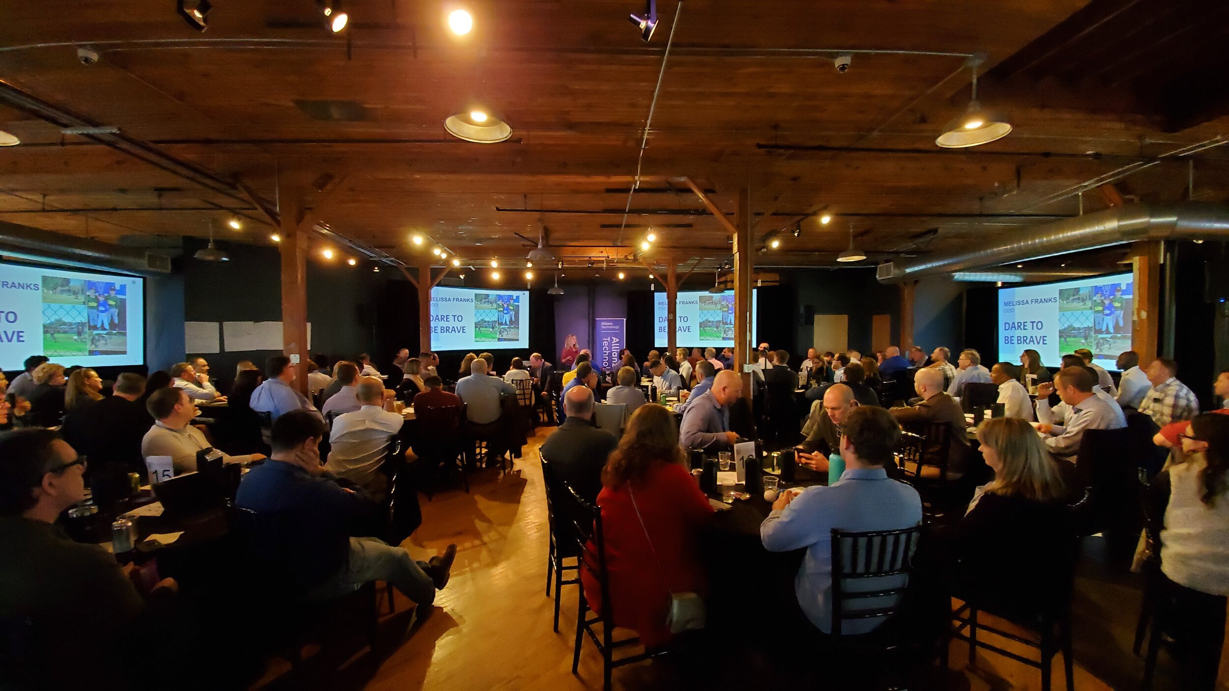 Picture of AV For You Audio Visual Rental Equipment featuring a four screen setup at Solar Arts in Mpls
