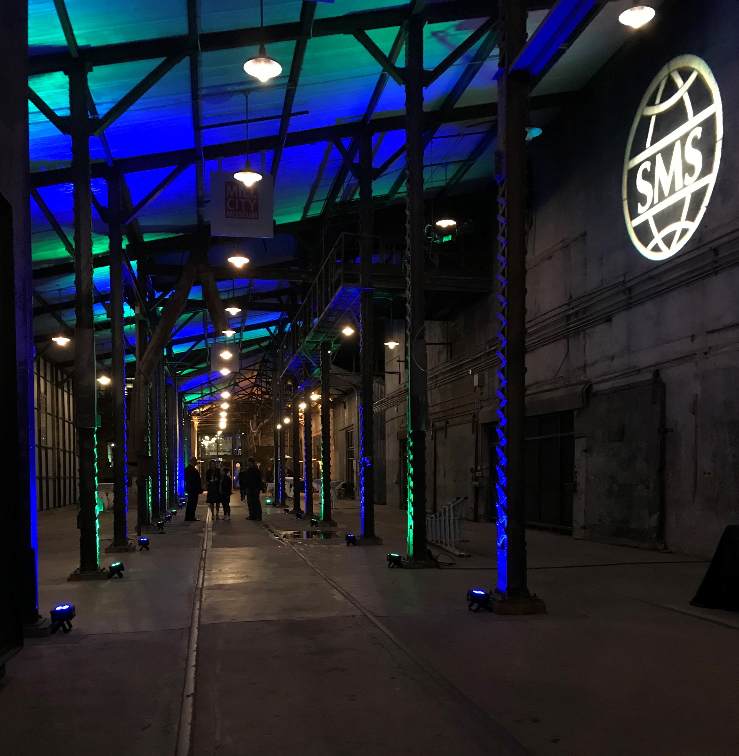 Decor Lighting for Strategic Management Society Gala at Mill City Museum