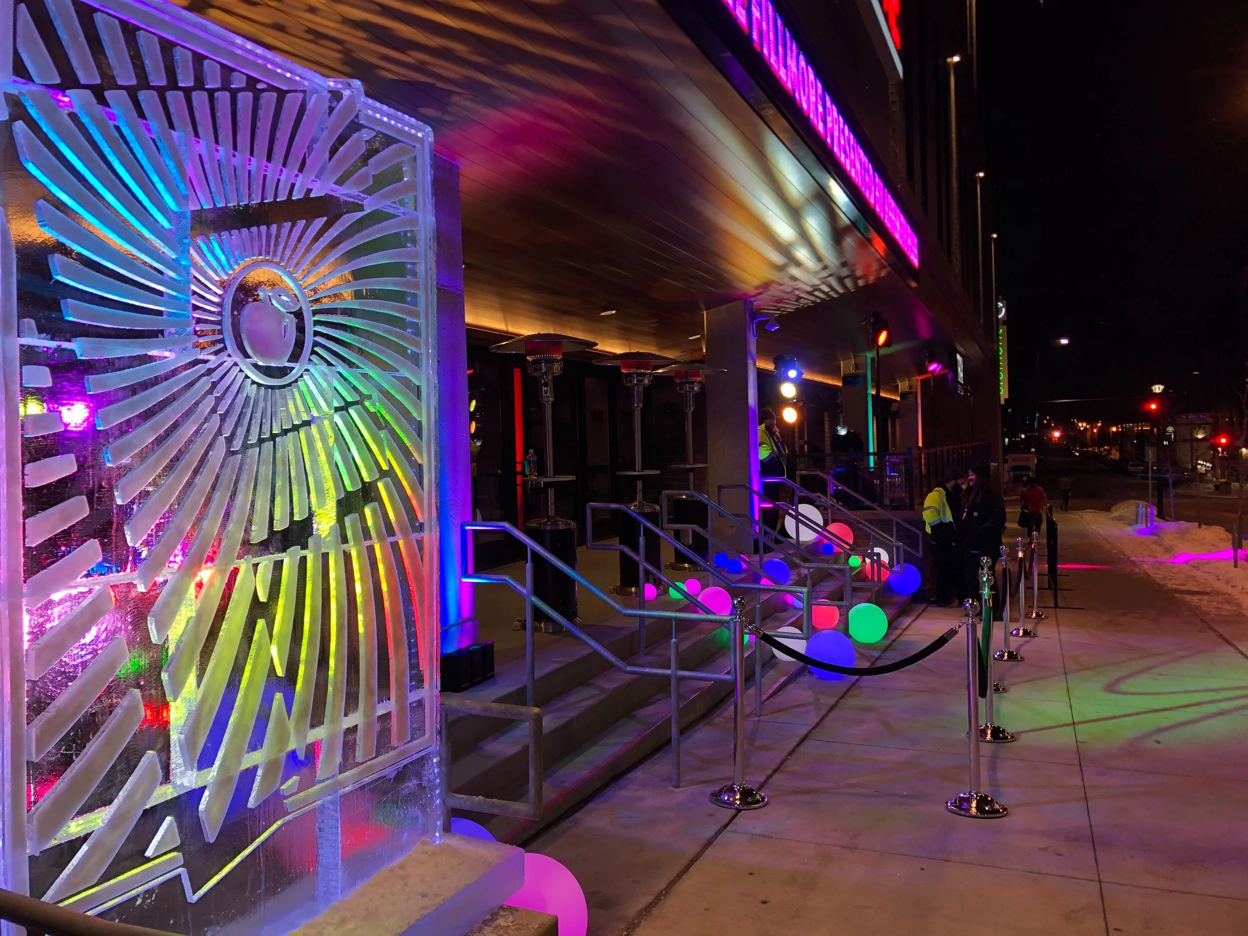 Entrance Lighting Setup for VIP Party at The Fillmore Minneapolis