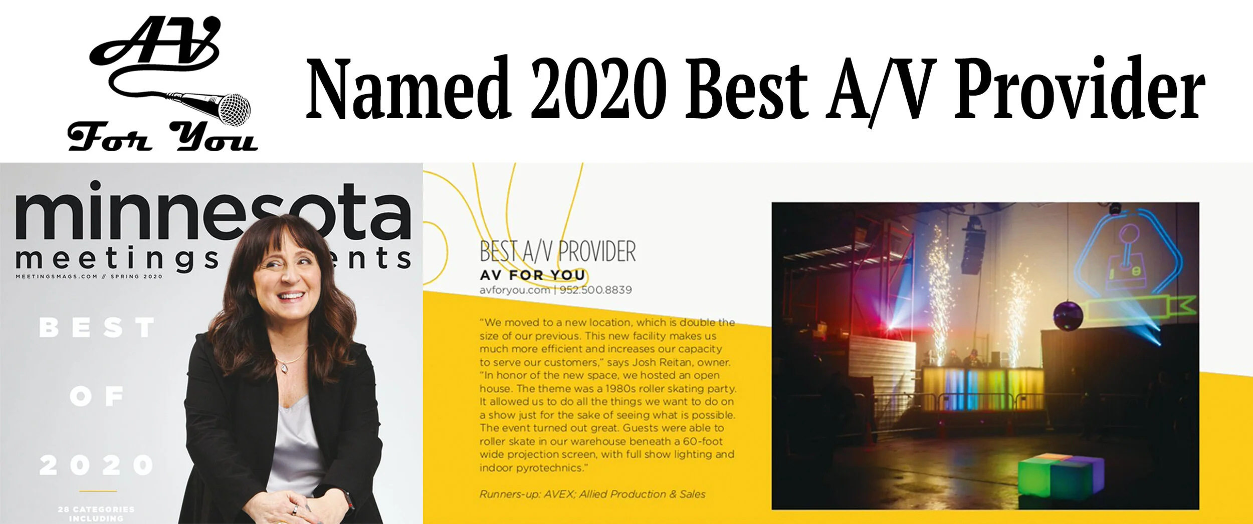 AV For You Wins 2020 Best A/V Provider Award