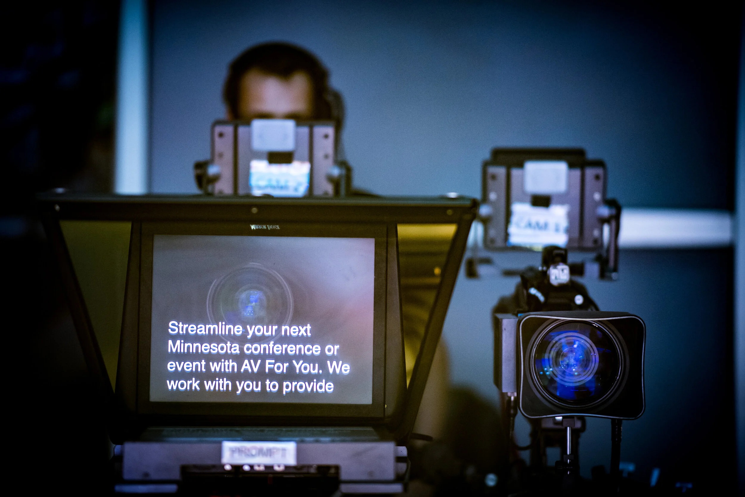 Teleprompter Services Available at AV For You Virtual Events