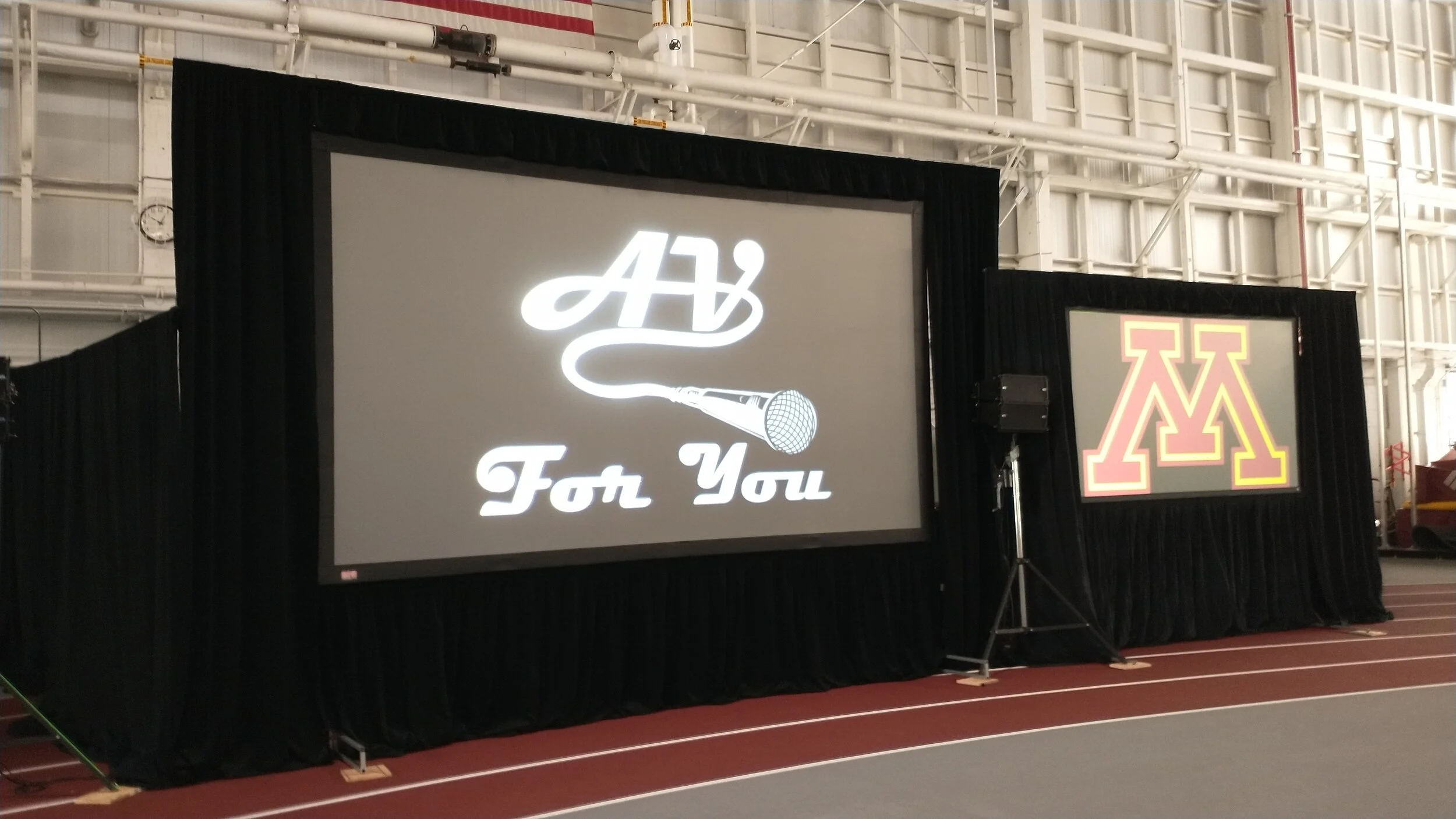 Projector and Screen Rentals for Orientation Event at U of MN Field House