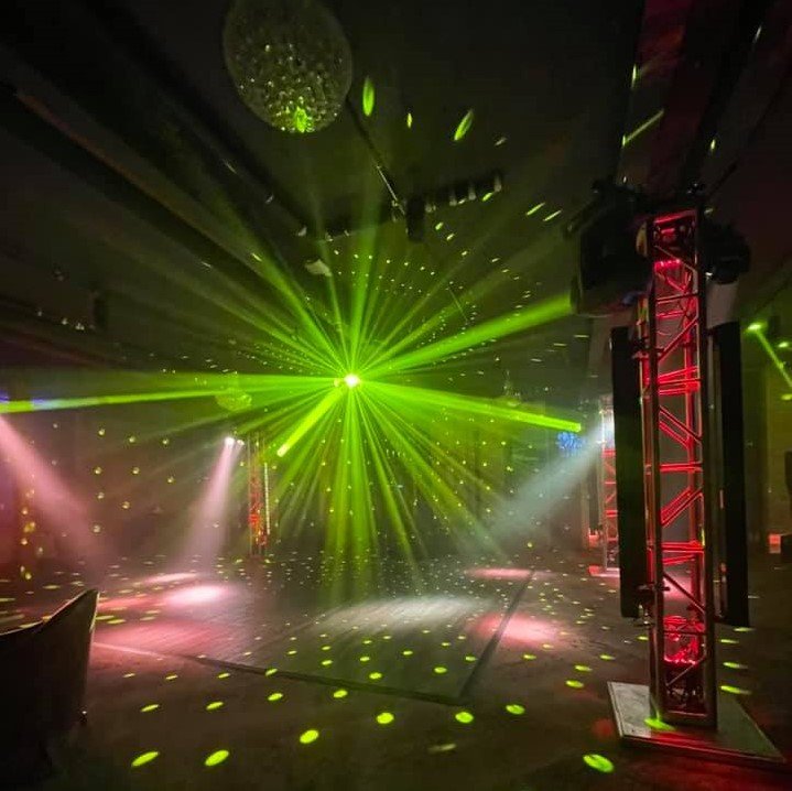 Lighting Rental Gear &amp; Design for Studio 54 Themed Halloween Party at the Hewing Hotel