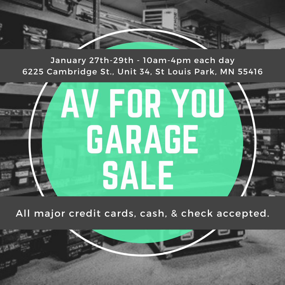 AV For You Garage Sale!!  Jan 27th-Jan 29th - 10am-4pm Each Day