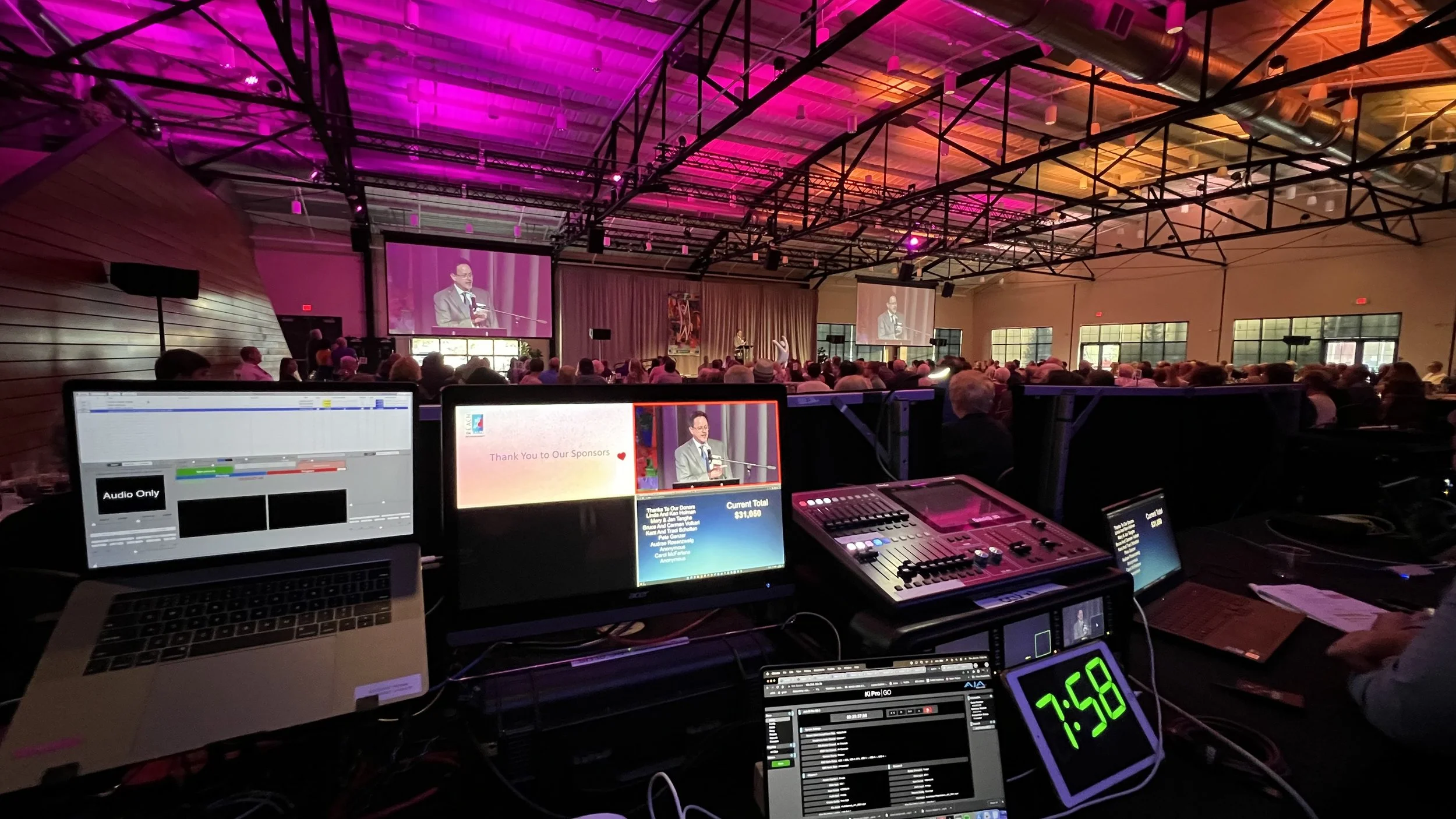 Audio Visual Support for Gala at Quincy Hall in Minneapolis