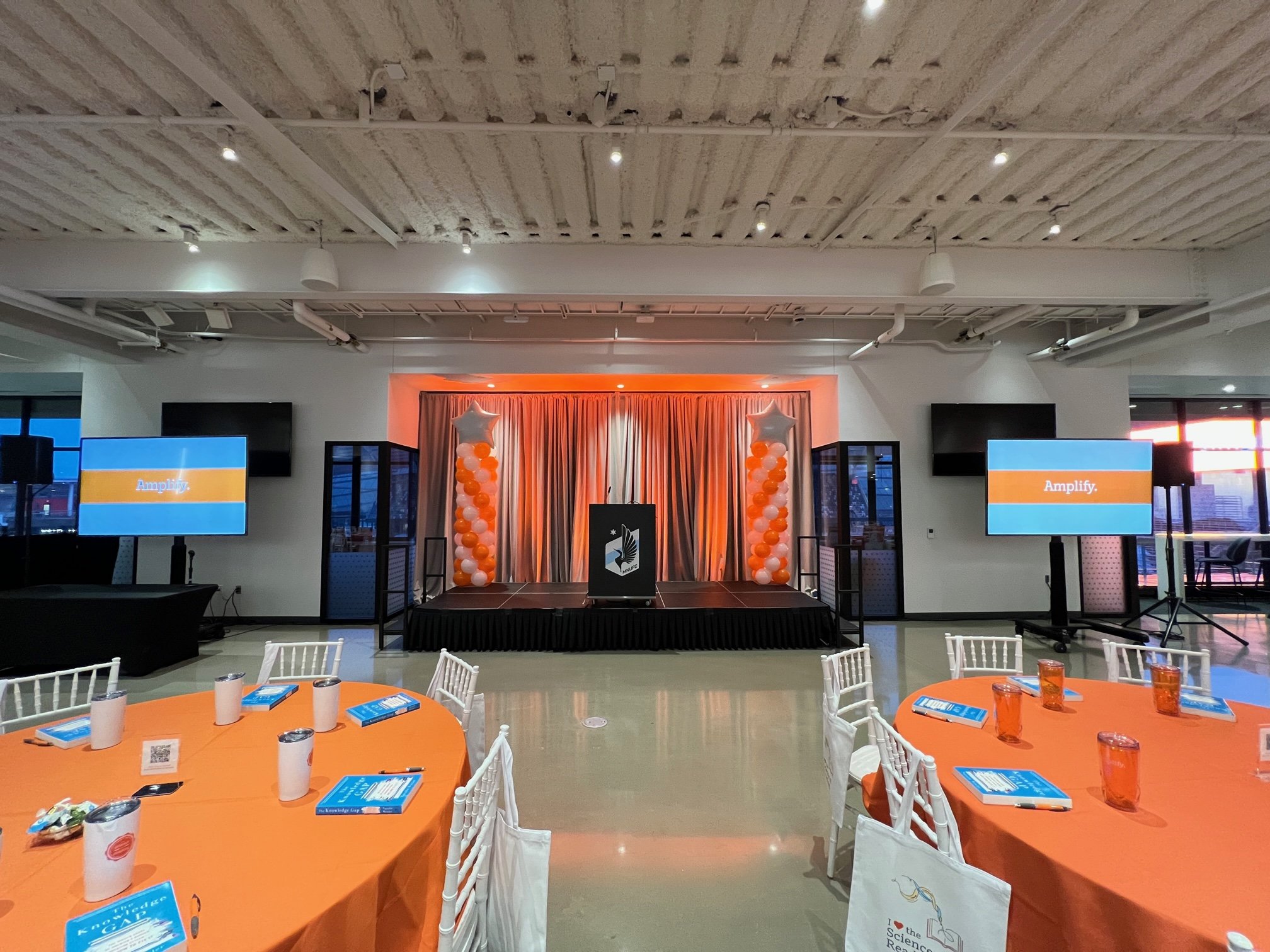 AV Rental Gear and Techs for Amplify Symposium at Allianz Field Stadium Club