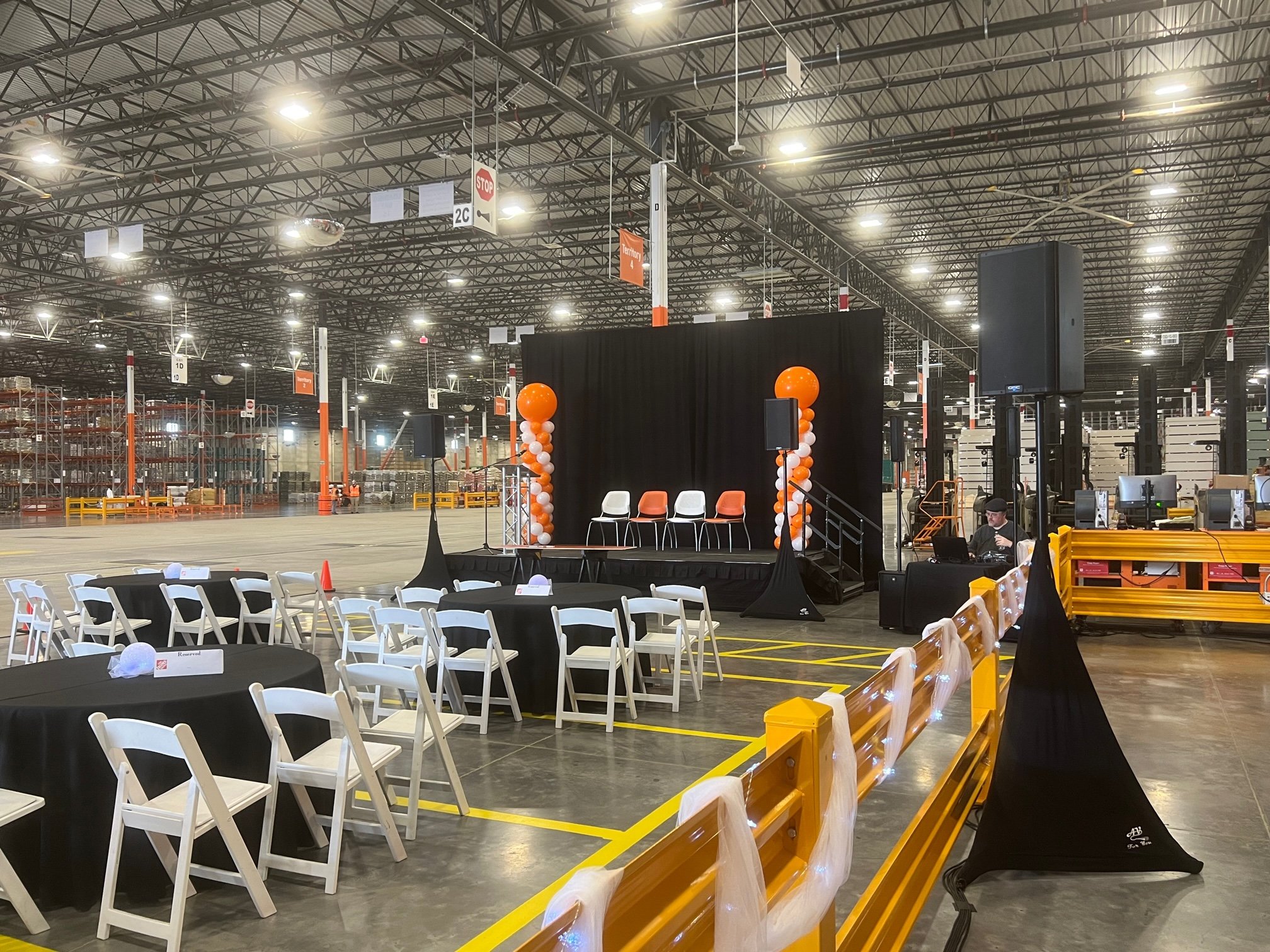 Sound and Stage Rental Equipment for Grand Opening Event