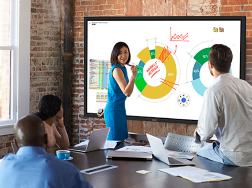 $1000 86" NEC 4K UHD Touchscreen Panel With Adjustable Floor Stand