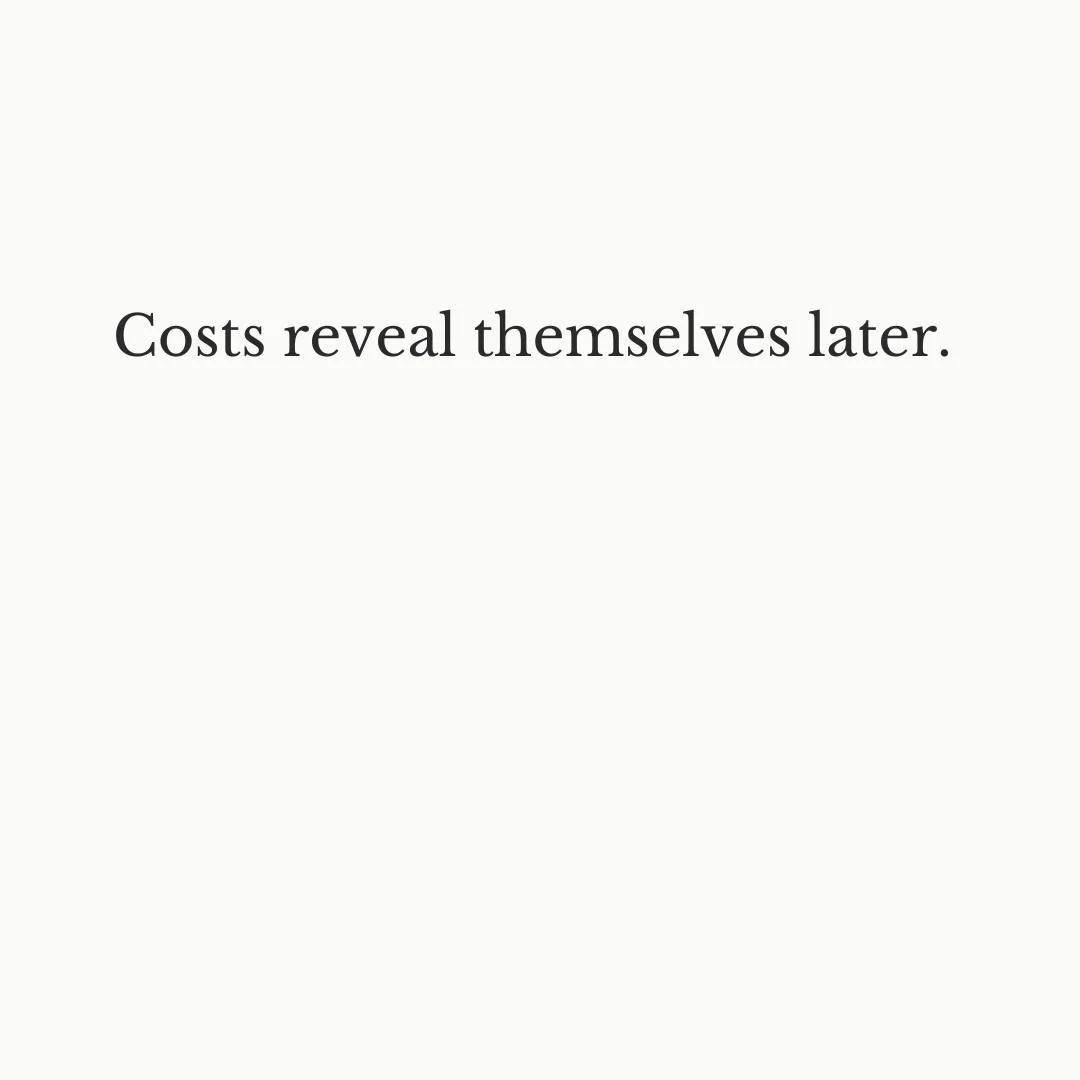 The full price of a decision shows up over time.

#HomesAndLoans