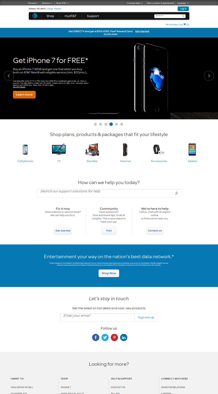 AT&T Homepage — Nathan Hedin