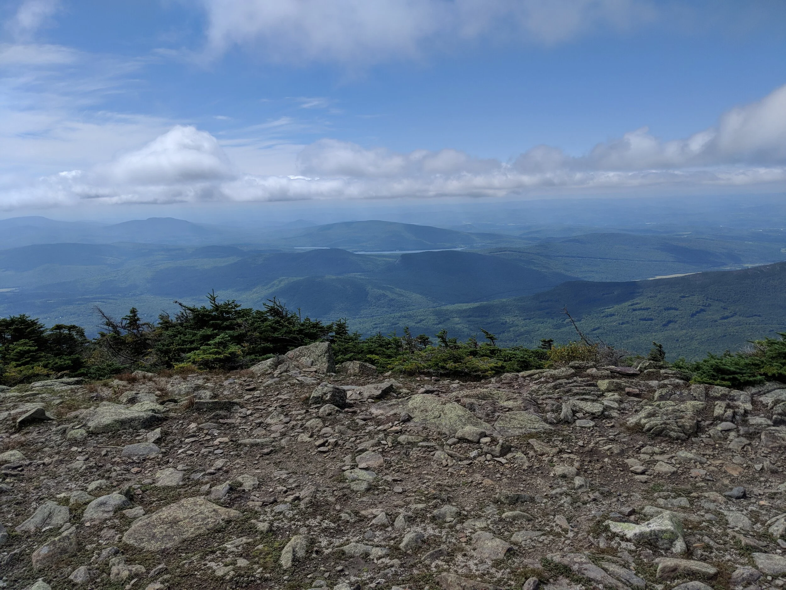 The view from the sister summit once the clouds had mostly lifted