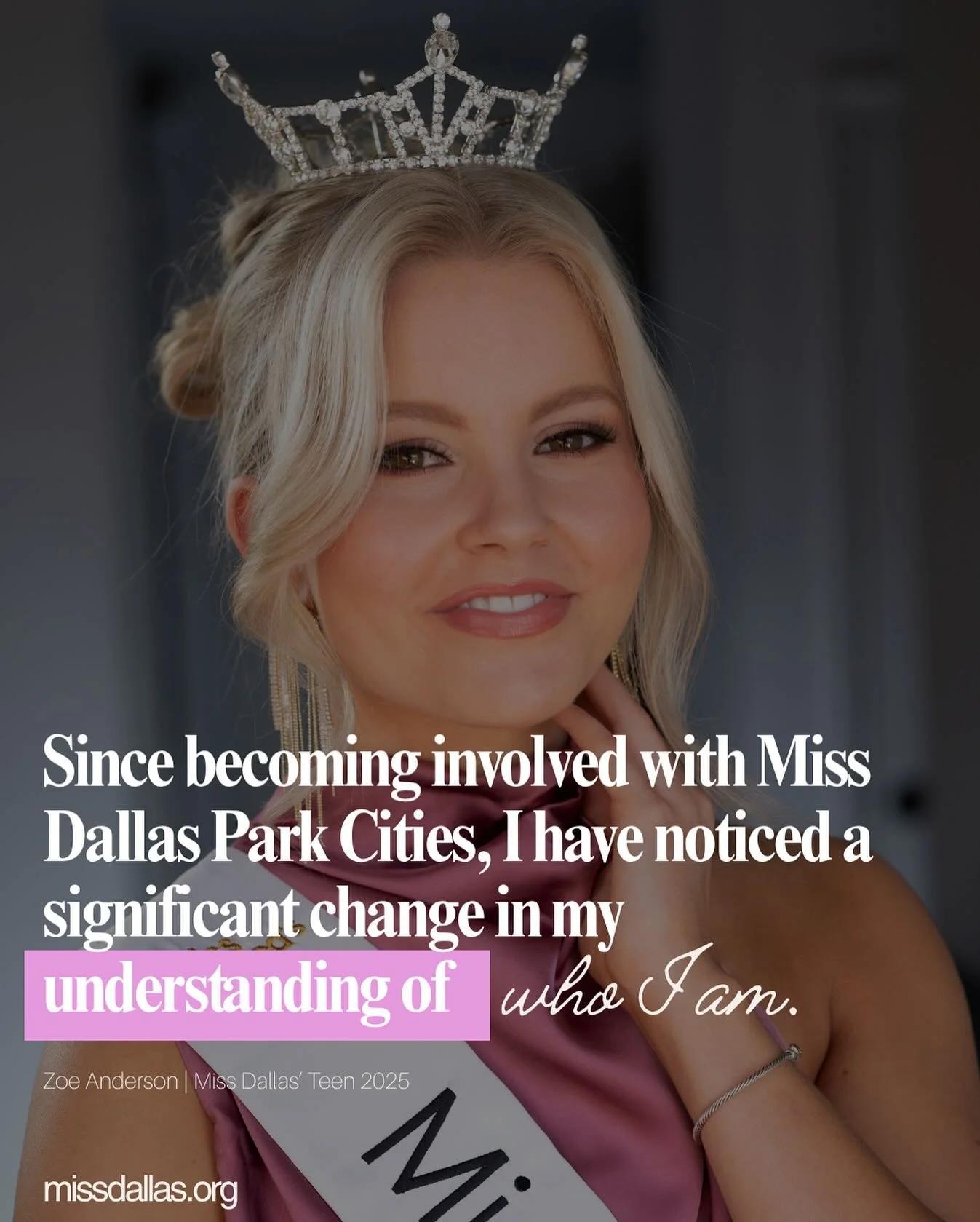 It&rsquo;s not about becoming someone else, but stepping into who you are. We are so proud of Miss Dallas&rsquo; Teen Zoe Anderson for her year of service and heart. Zoe&rsquo;s better understanding of herself led her to a Top 12 placement at this ye