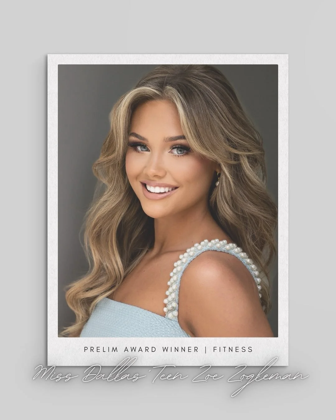 Congratulations to our @missdallasteen.tx Zoe Zogleman on her Night 2 Preliminary Overall Teen Fitness Award. #MissTexasTeen