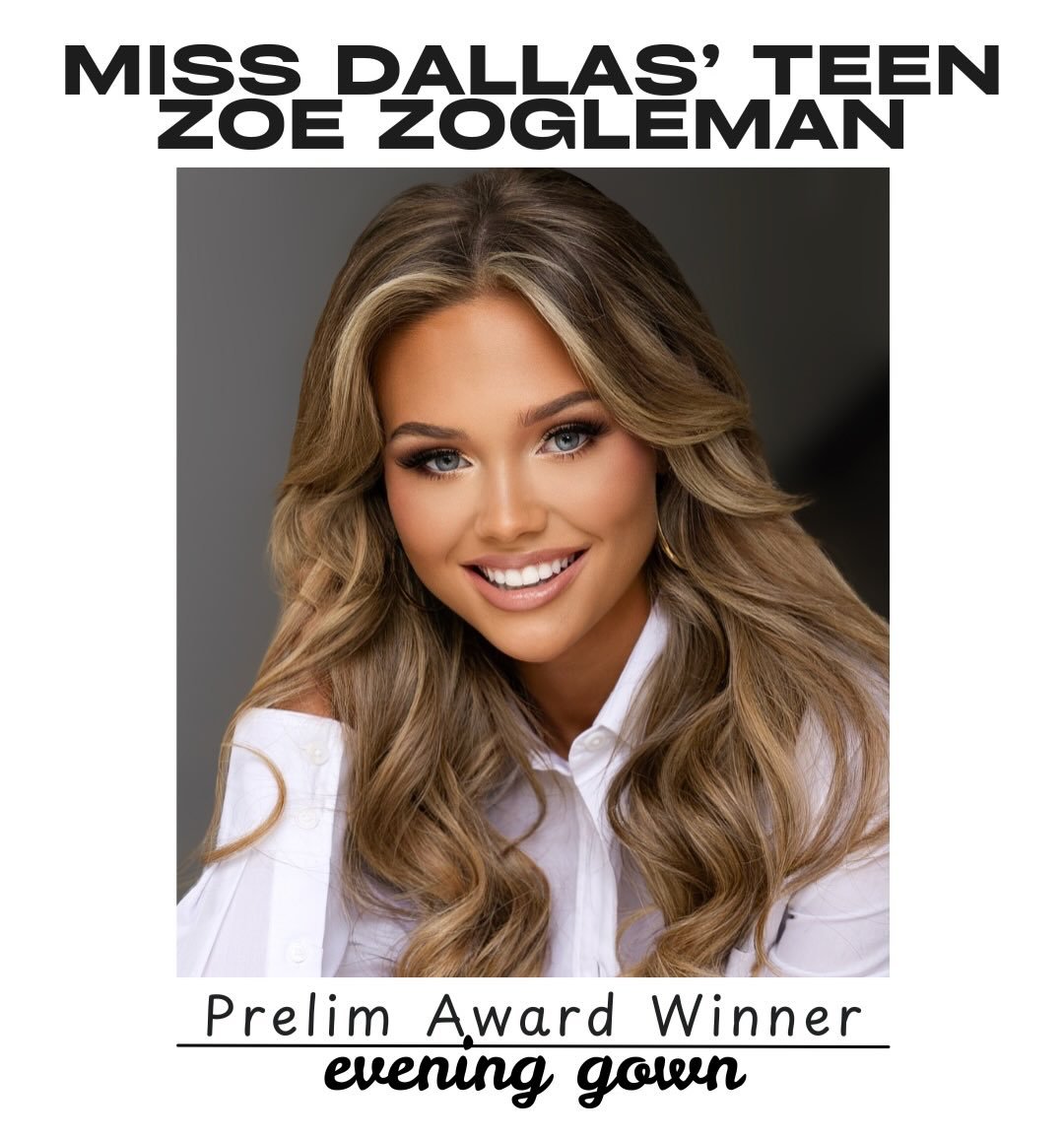 Congratulations to our @missdallasteen.tx on her Night 1 Preliminary Award for Overall Teen Evening Gown. We are so proud of you!!! #MissTexasTeen