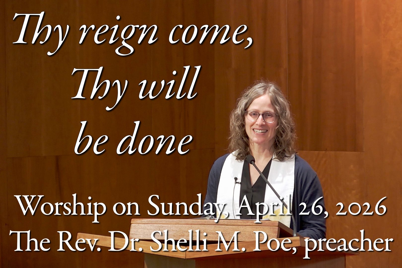 “…Thy reign come, Thy will be done…”