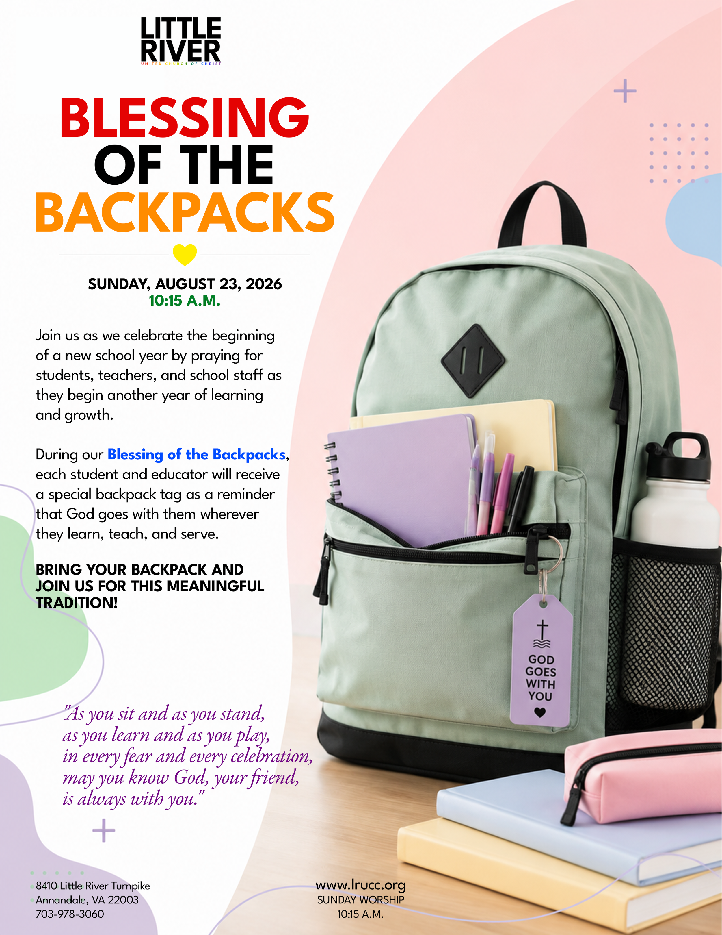 Blessing of the Backpacks