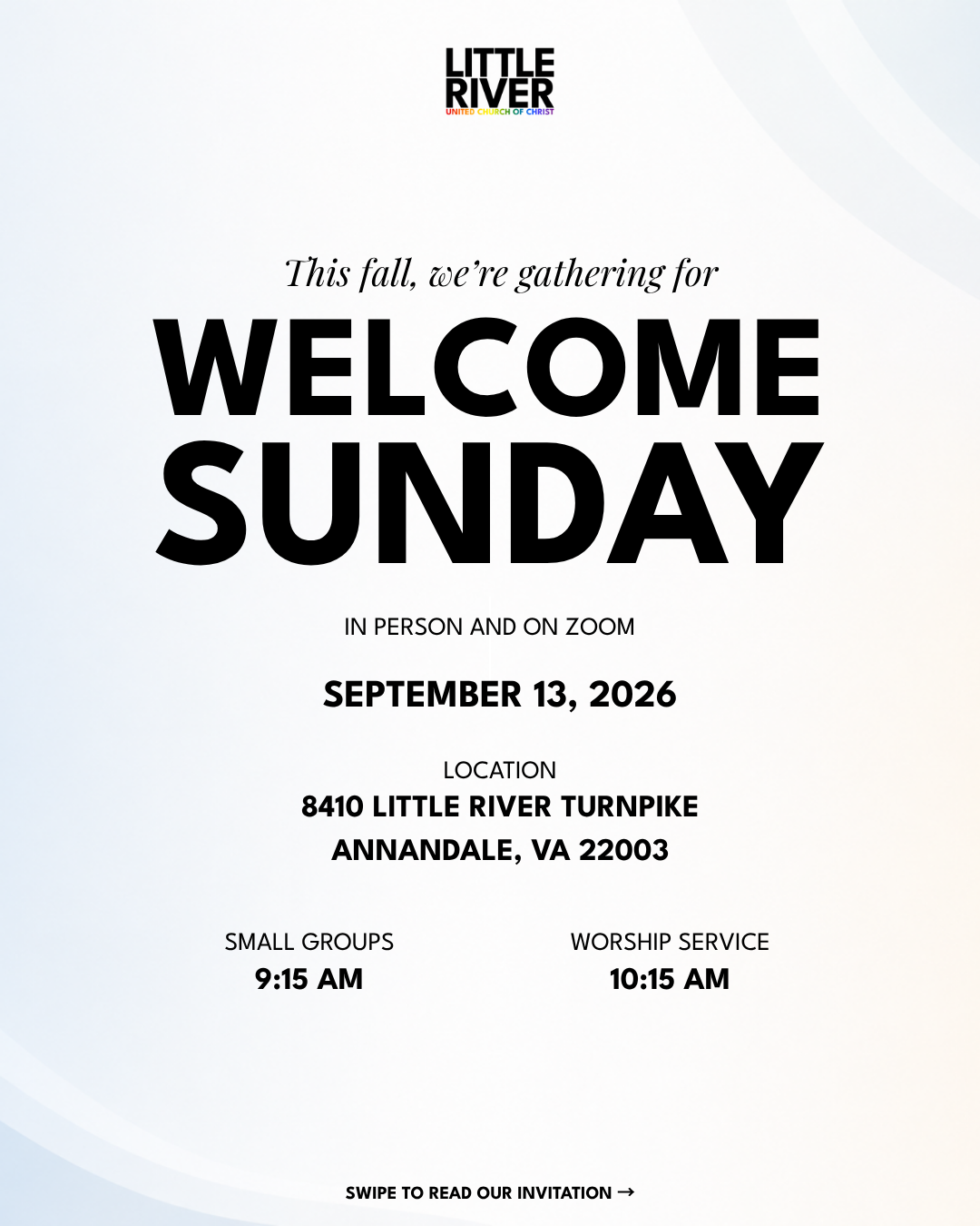 Welcome Sunday at Little River