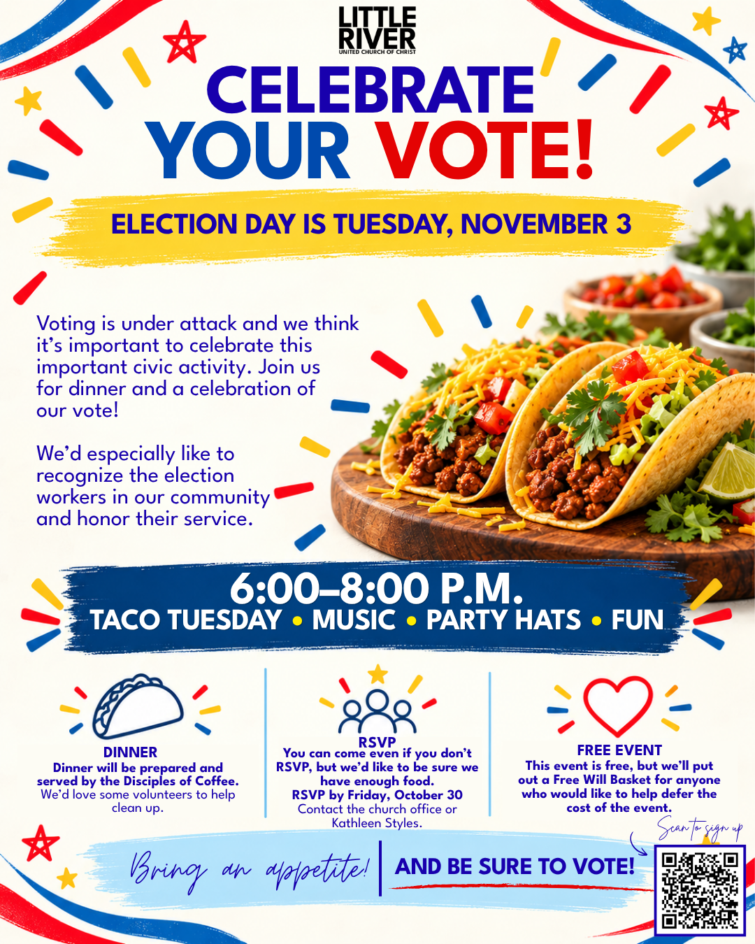 Celebrate Your Vote! Election Day Taco Tuesday at Little River