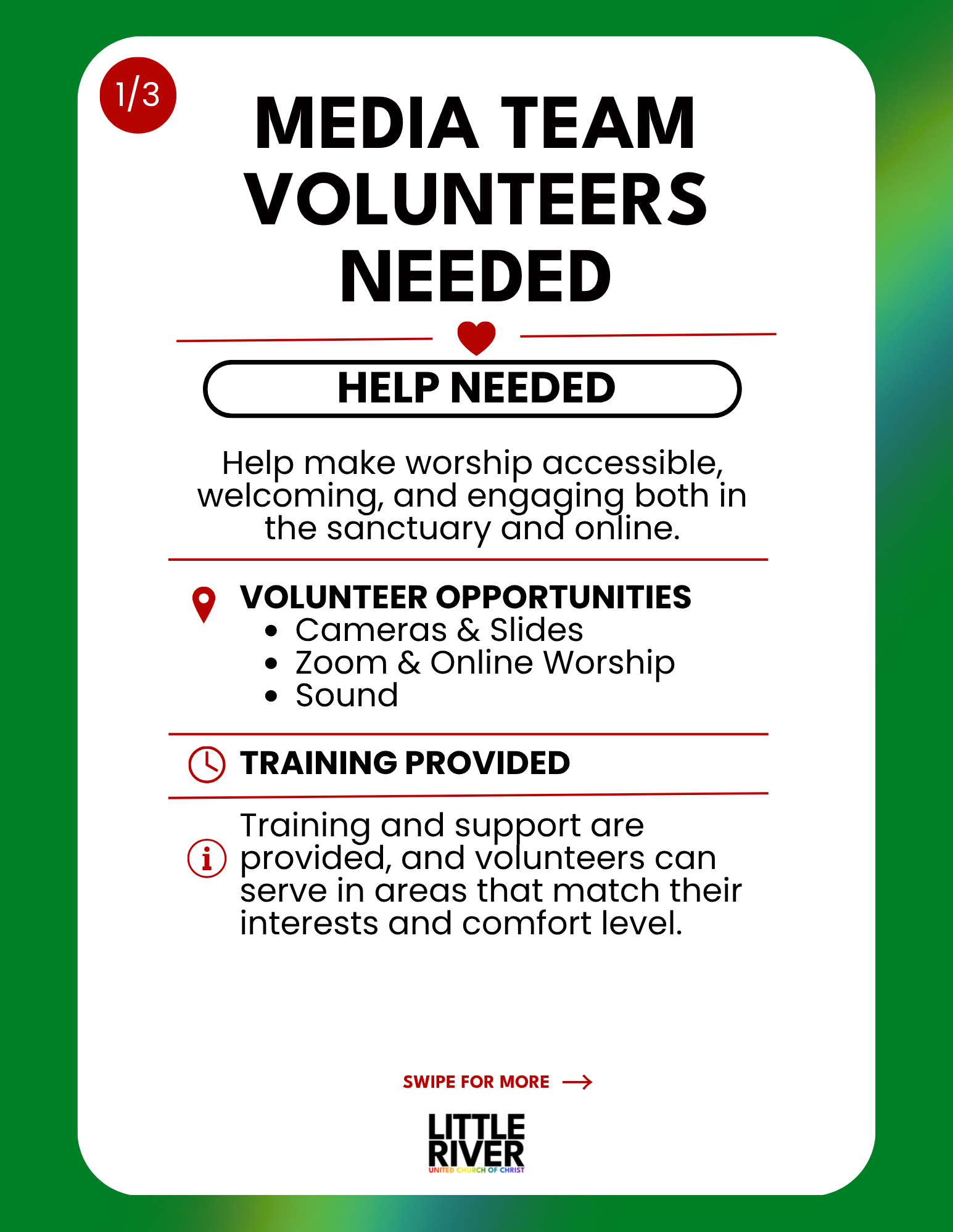 Media Team Volunteers Needed