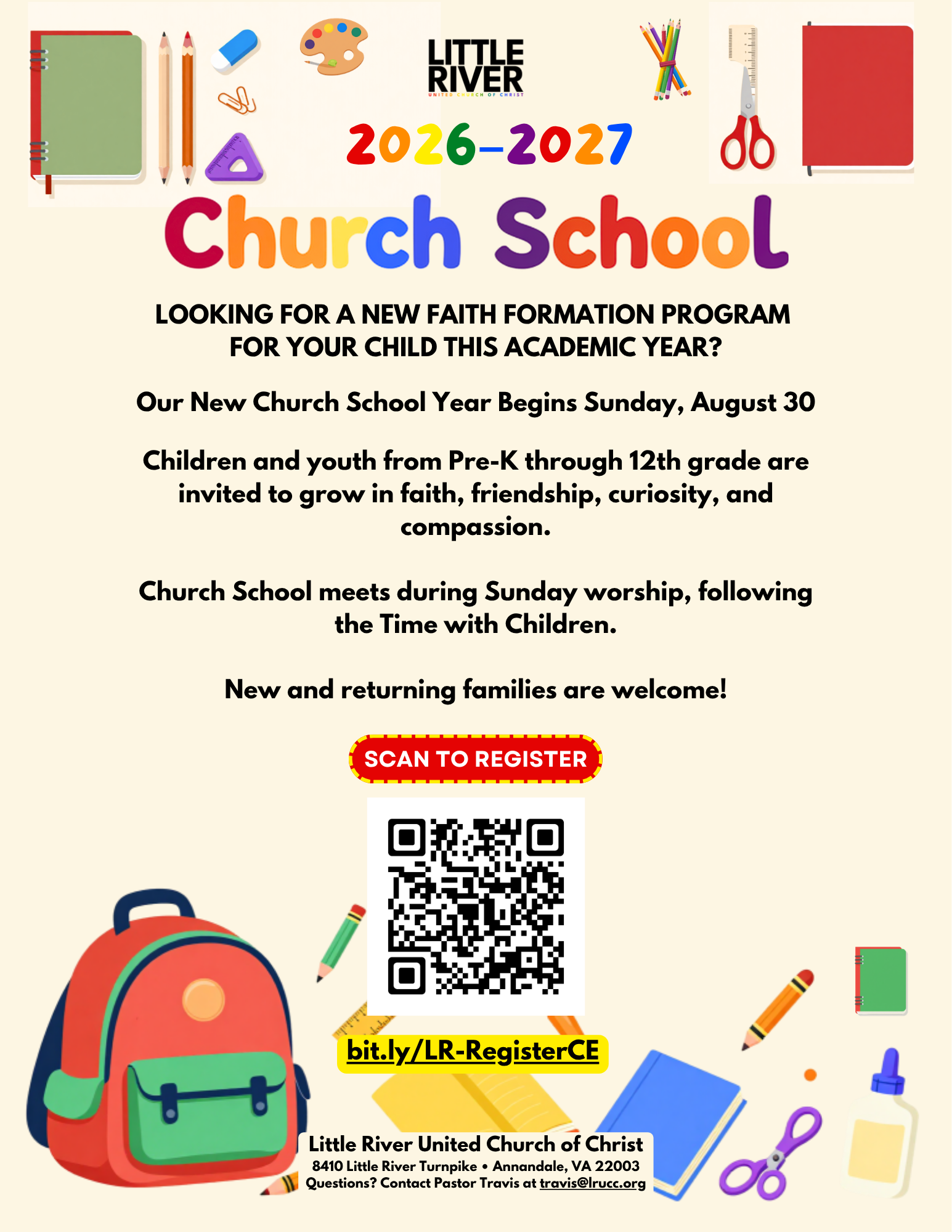 Register for the 2026–2027 Church School Year