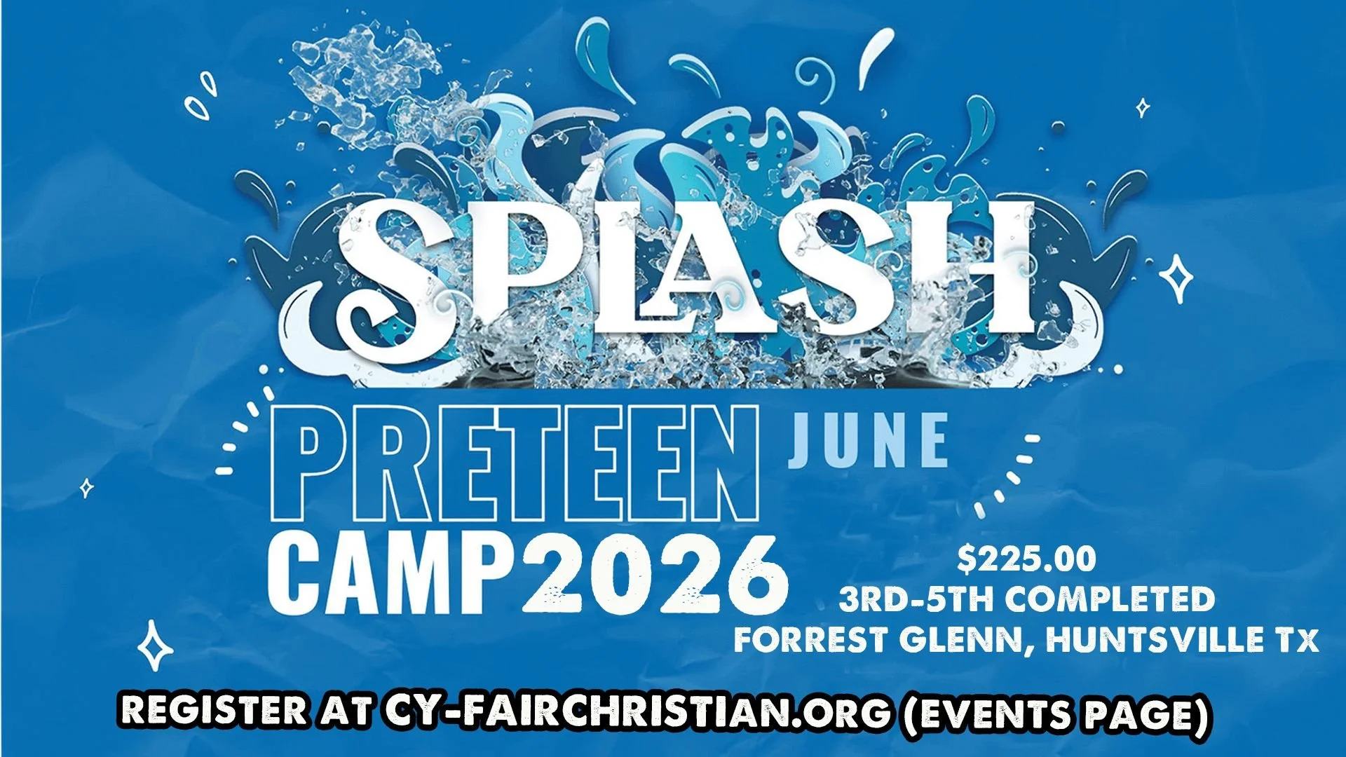 SPLASH Preteen Camp 2026