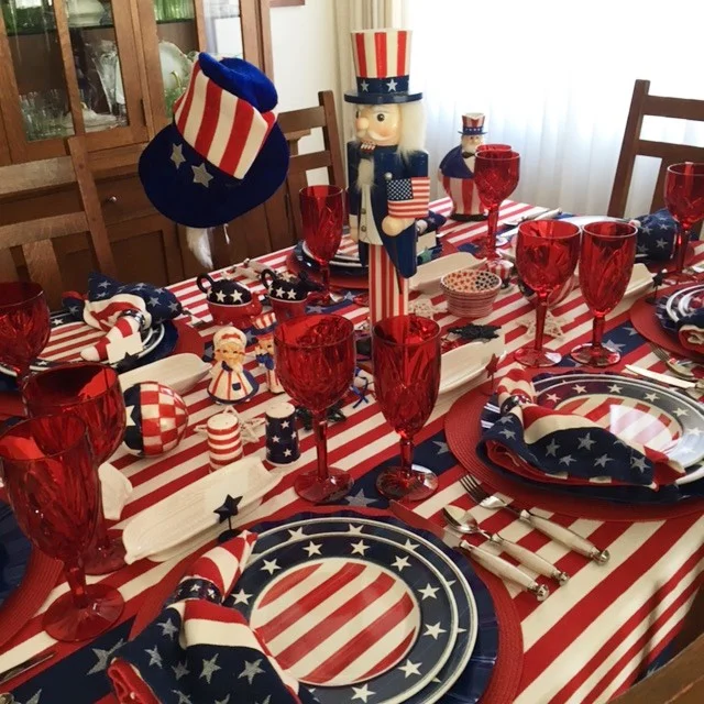 Red, White, and Blue, 4th of July Table