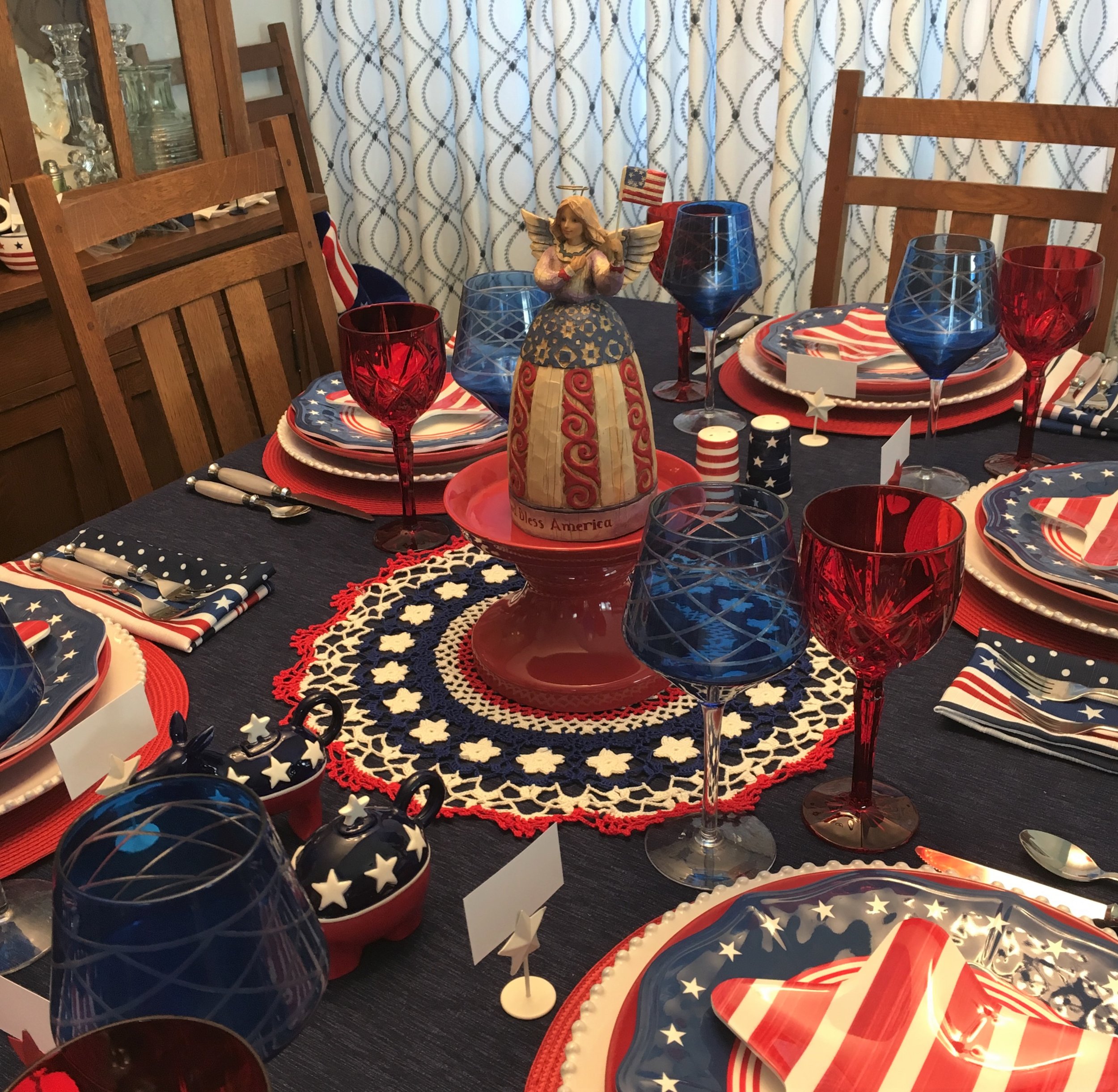 Red, White, and Blue, for Me and You on the 4th of July Tablescape 
