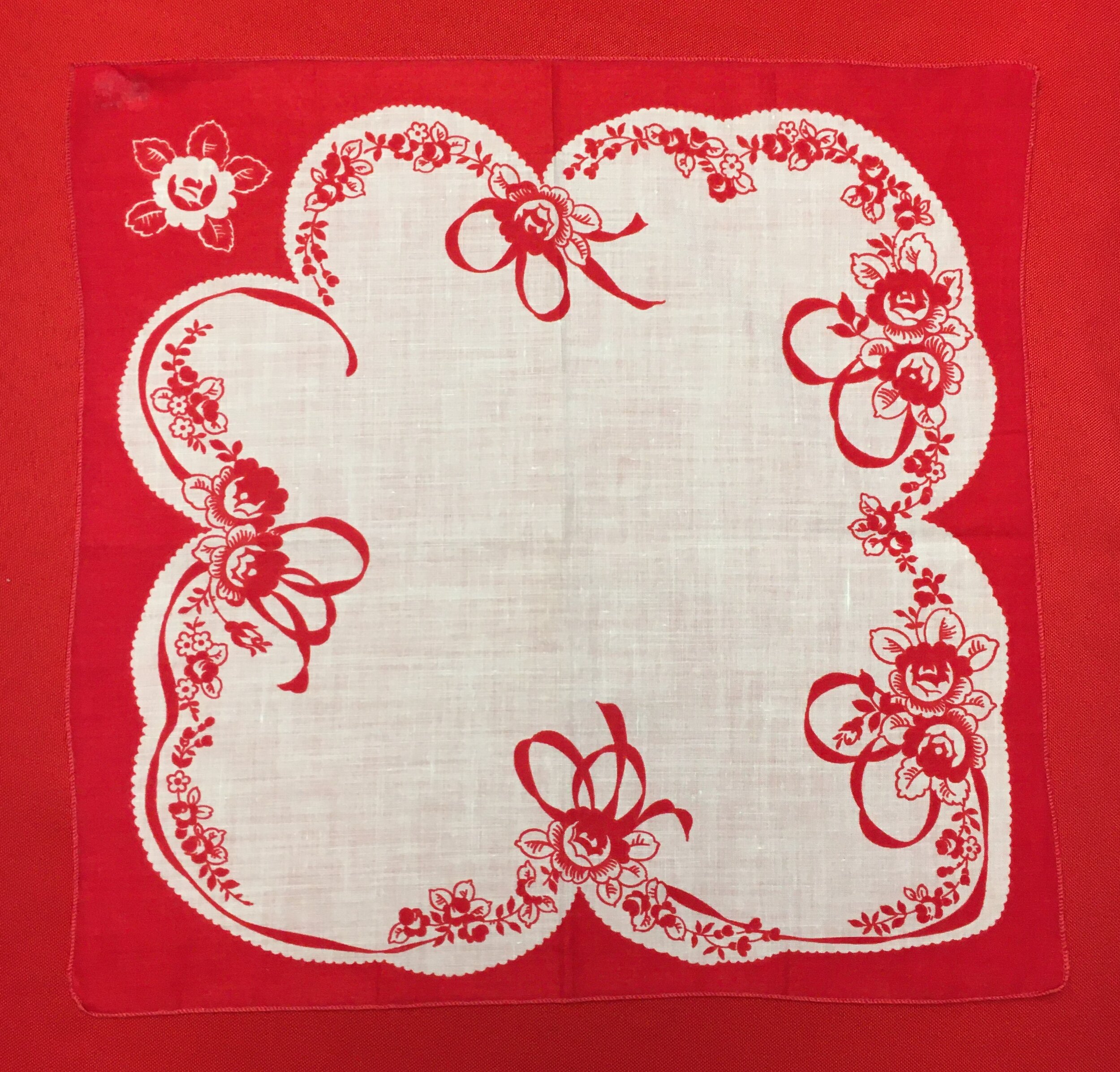 Fun with Vintage Valentine Puzzle Hankies — Whispers of the Heart